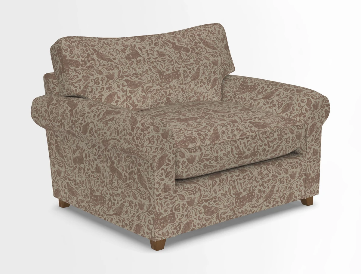 Waverley Snuggler Sofa Bed in wo Tone Plain Biscuit