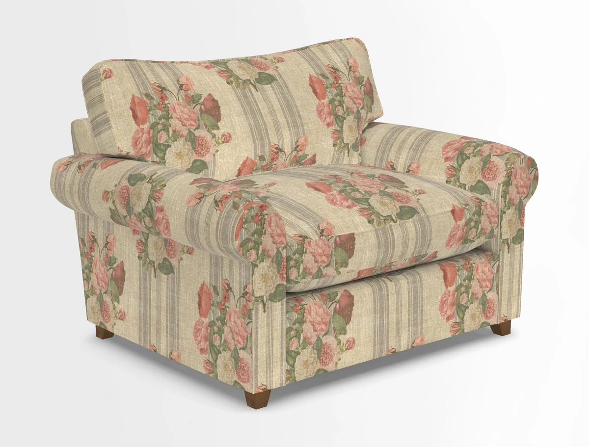 Waverley Snuggler Sofa Bed in wo Tone Plain Biscuit
