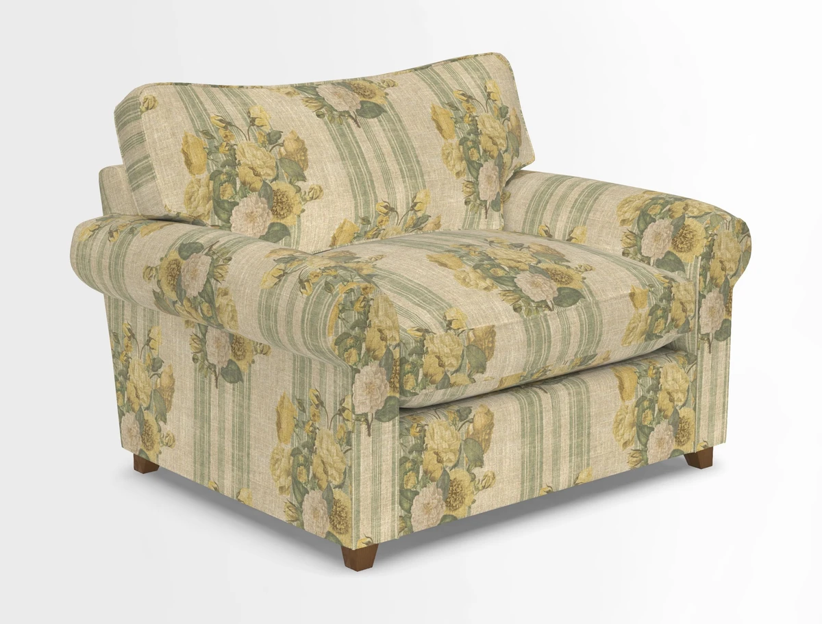 Waverley Snuggler Sofa Bed in wo Tone Plain Biscuit