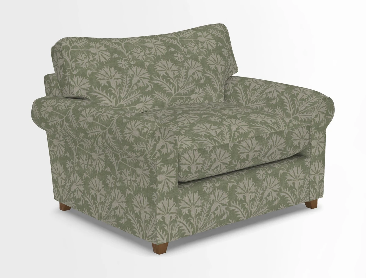 Waverley Snuggler Sofa Bed in wo Tone Plain Biscuit