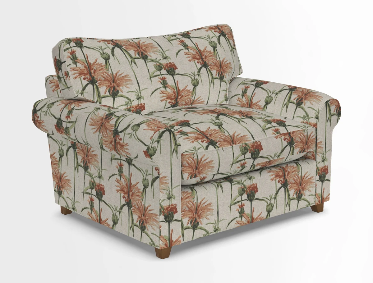 Waverley Snuggler Sofa Bed in wo Tone Plain Biscuit