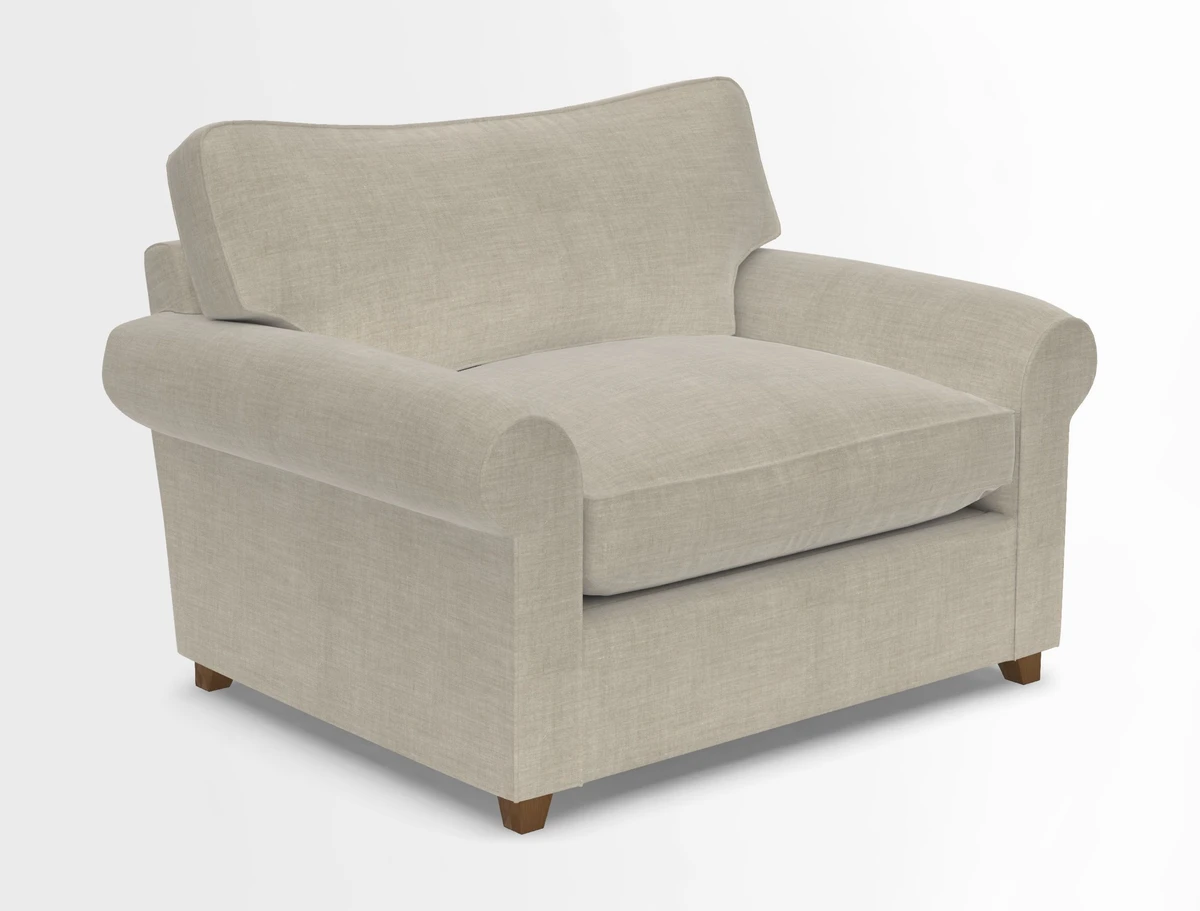 Waverley Snuggler Sofa Bed in wo Tone Plain Biscuit
