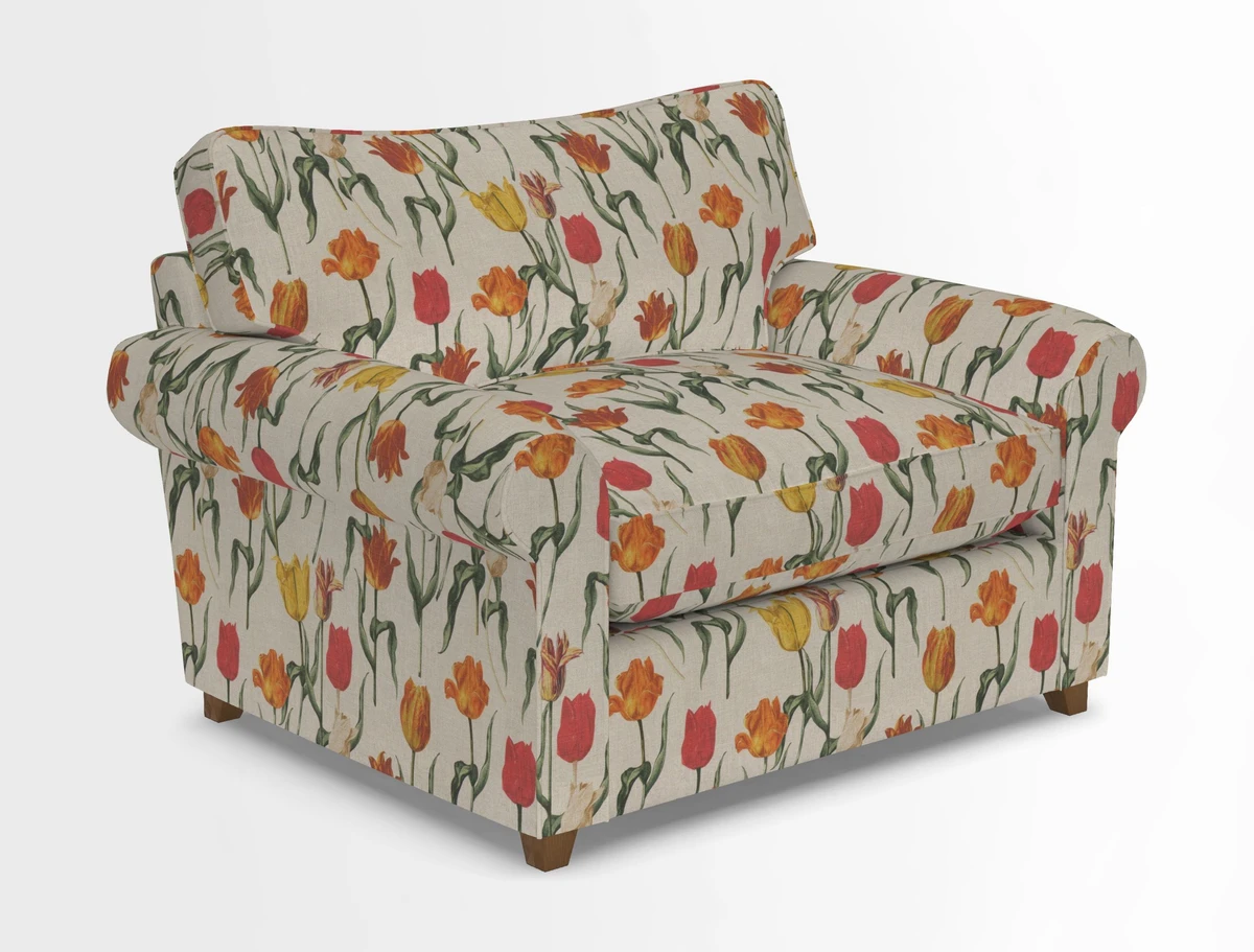 Waverley Snuggler Sofa Bed in wo Tone Plain Biscuit