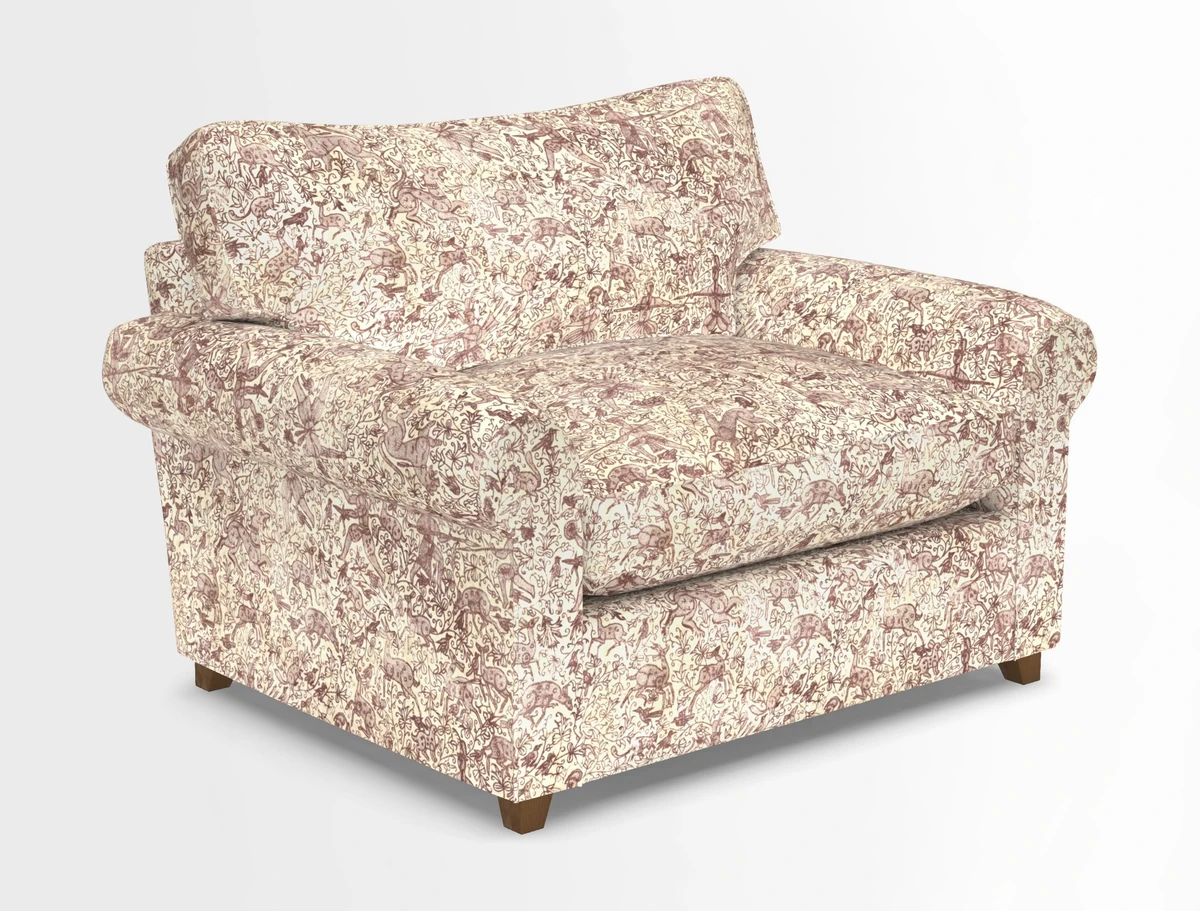 Waverley Snuggler Sofa Bed in wo Tone Plain Biscuit