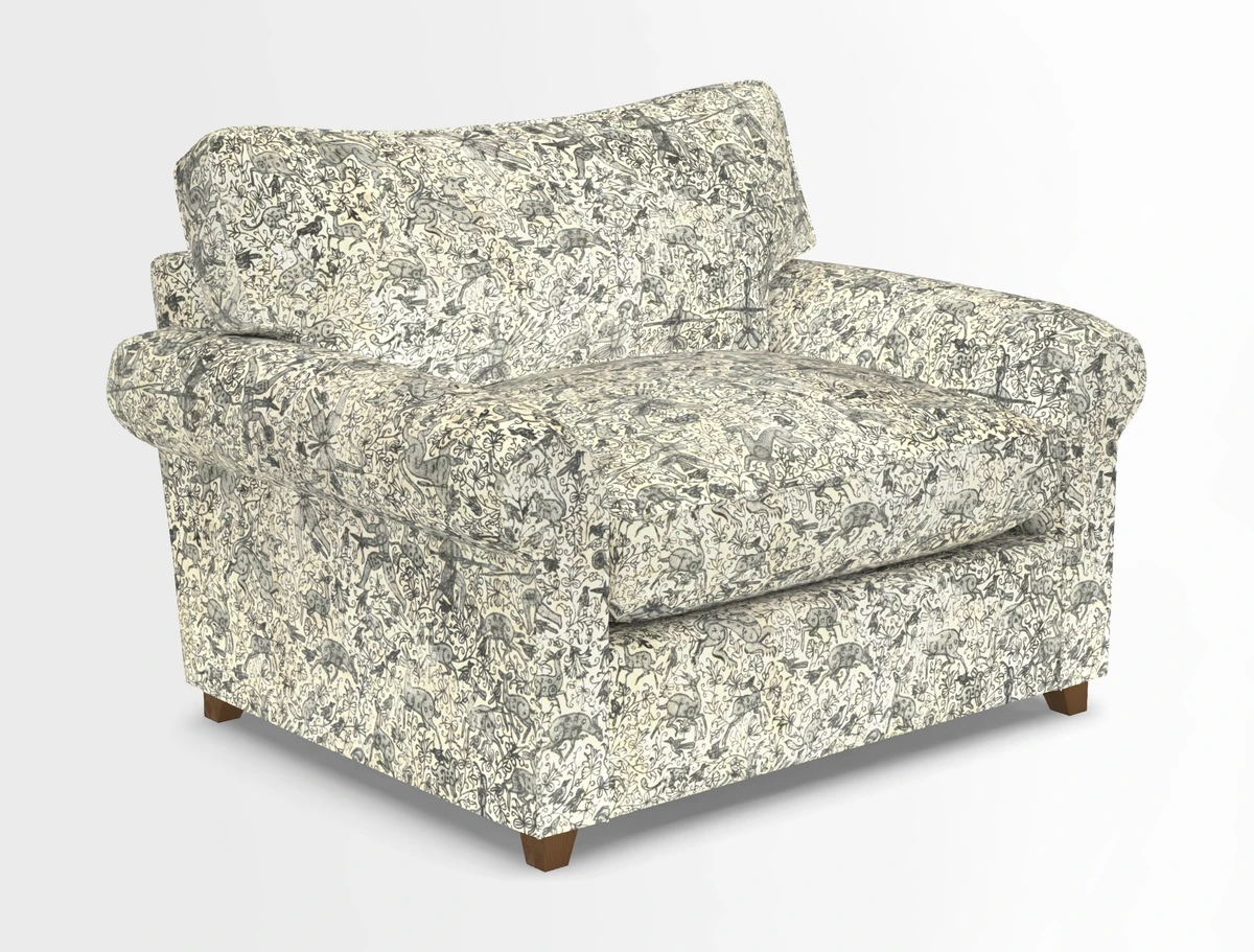 Waverley Snuggler Sofa Bed in wo Tone Plain Biscuit