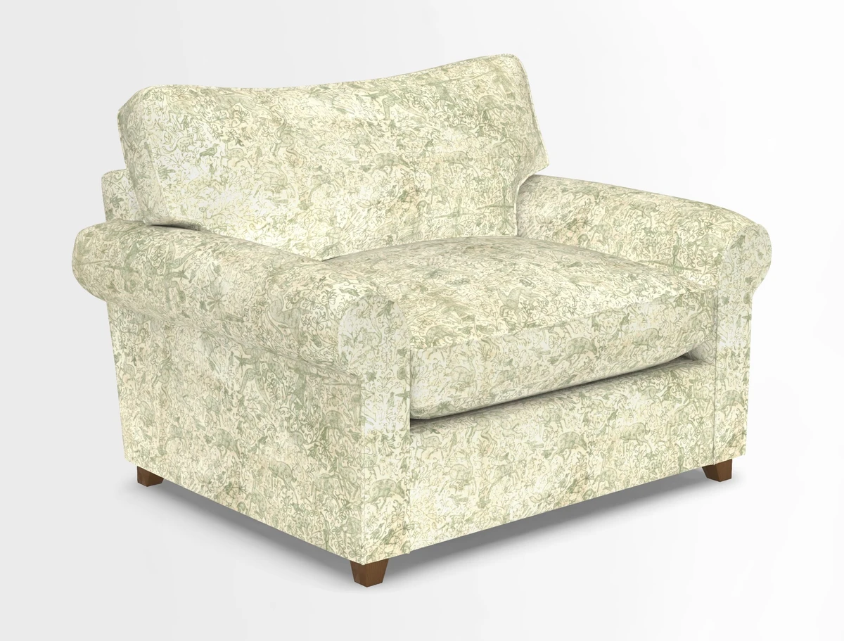 Waverley Snuggler Sofa Bed in wo Tone Plain Biscuit