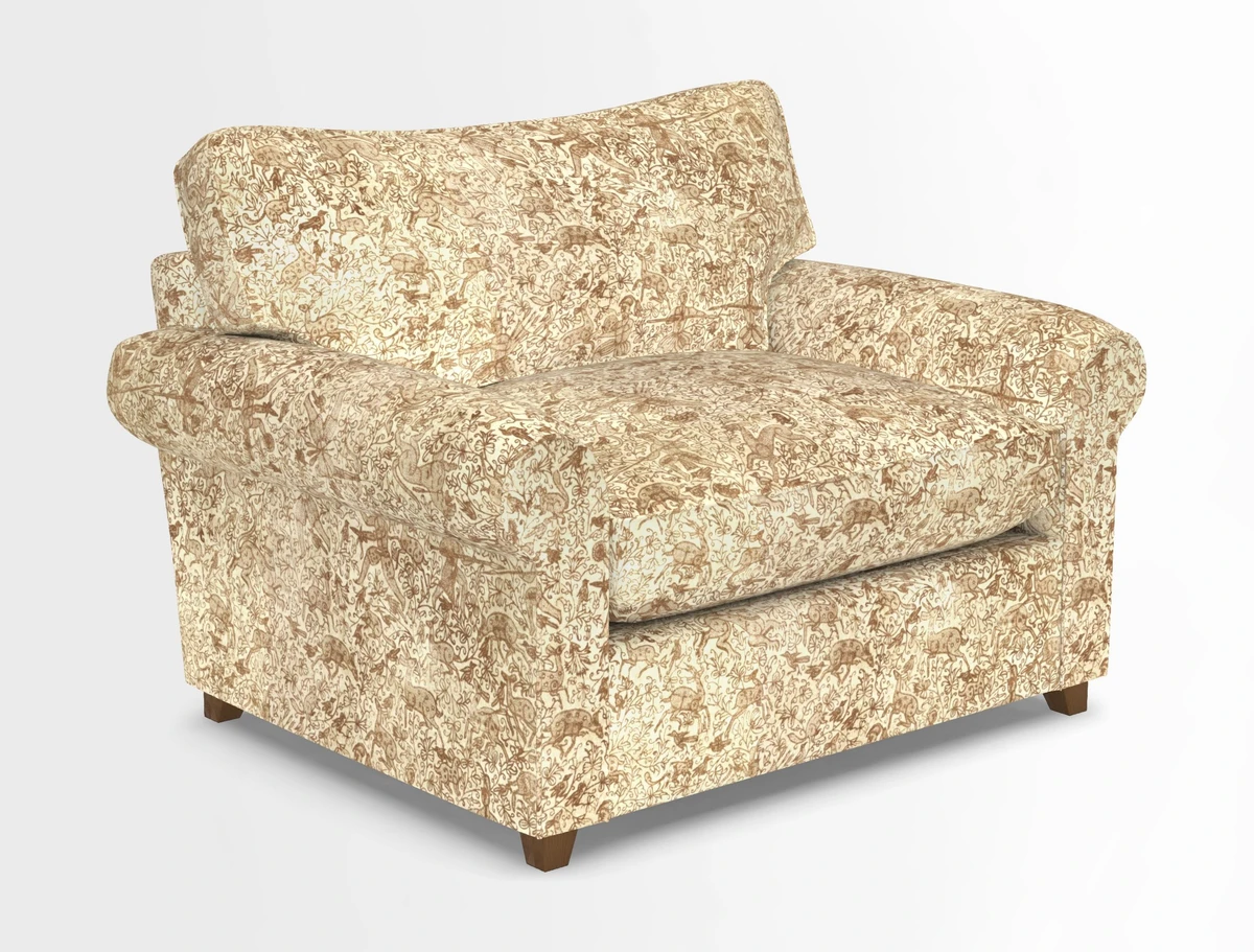 Waverley Snuggler Sofa Bed in wo Tone Plain Biscuit