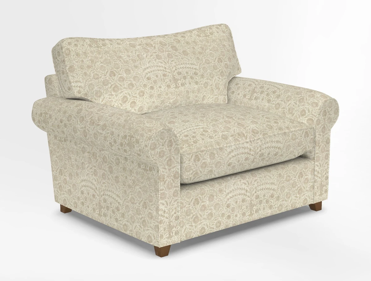 Waverley Snuggler Sofa Bed in wo Tone Plain Biscuit
