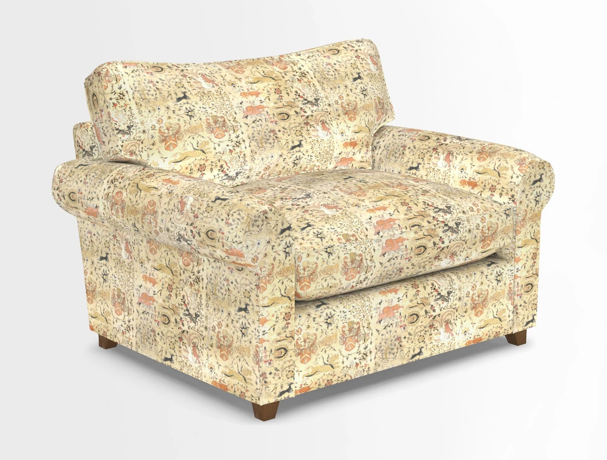 Waverley Snuggler Sofa Bed in wo Tone Plain Biscuit