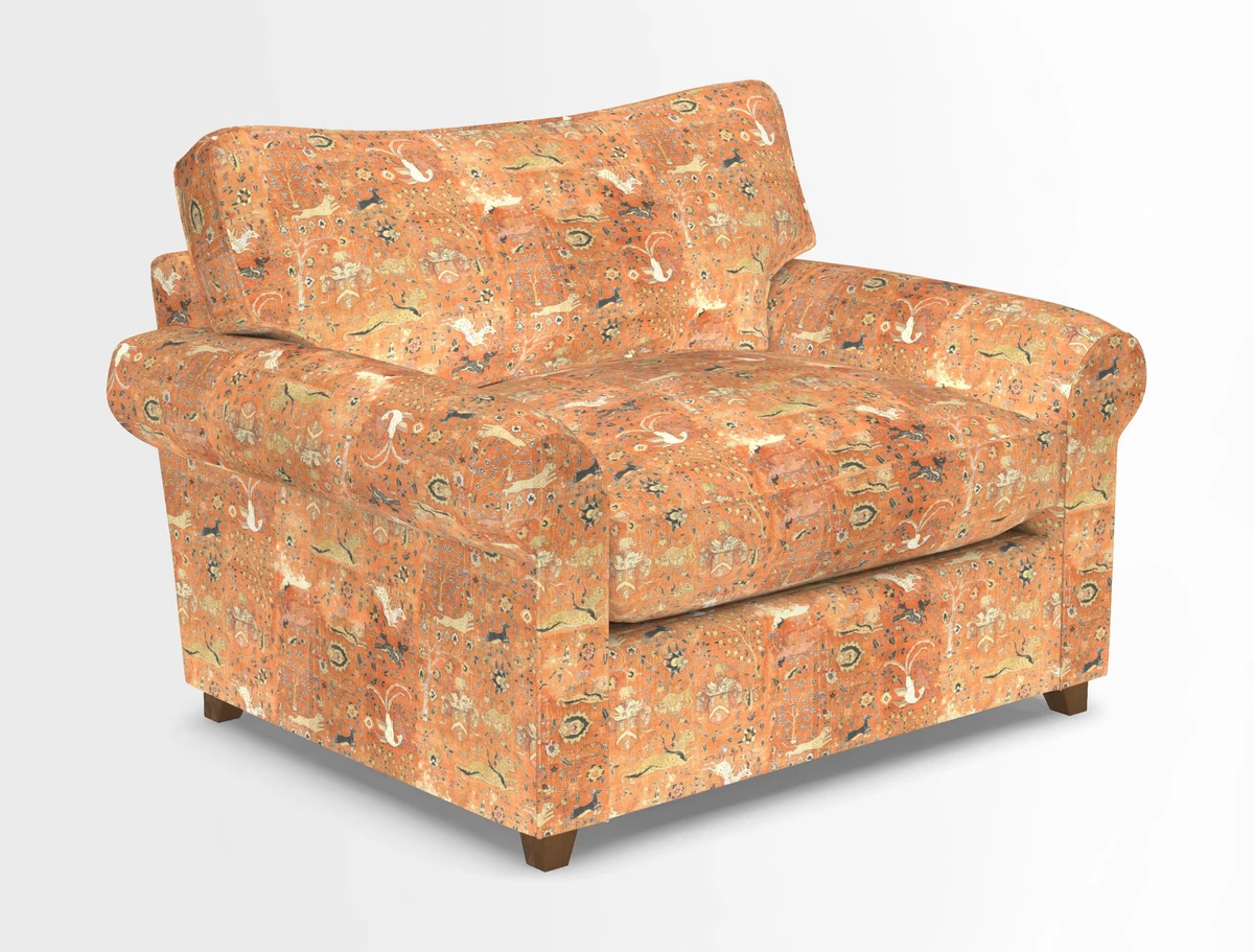 Waverley Snuggler Sofa Bed in wo Tone Plain Biscuit
