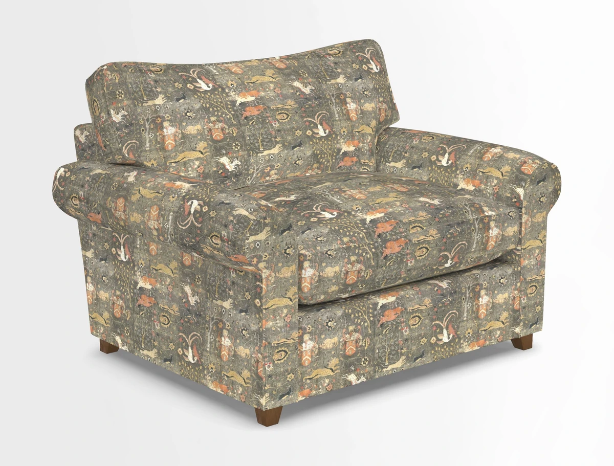 Waverley Snuggler Sofa Bed in wo Tone Plain Biscuit