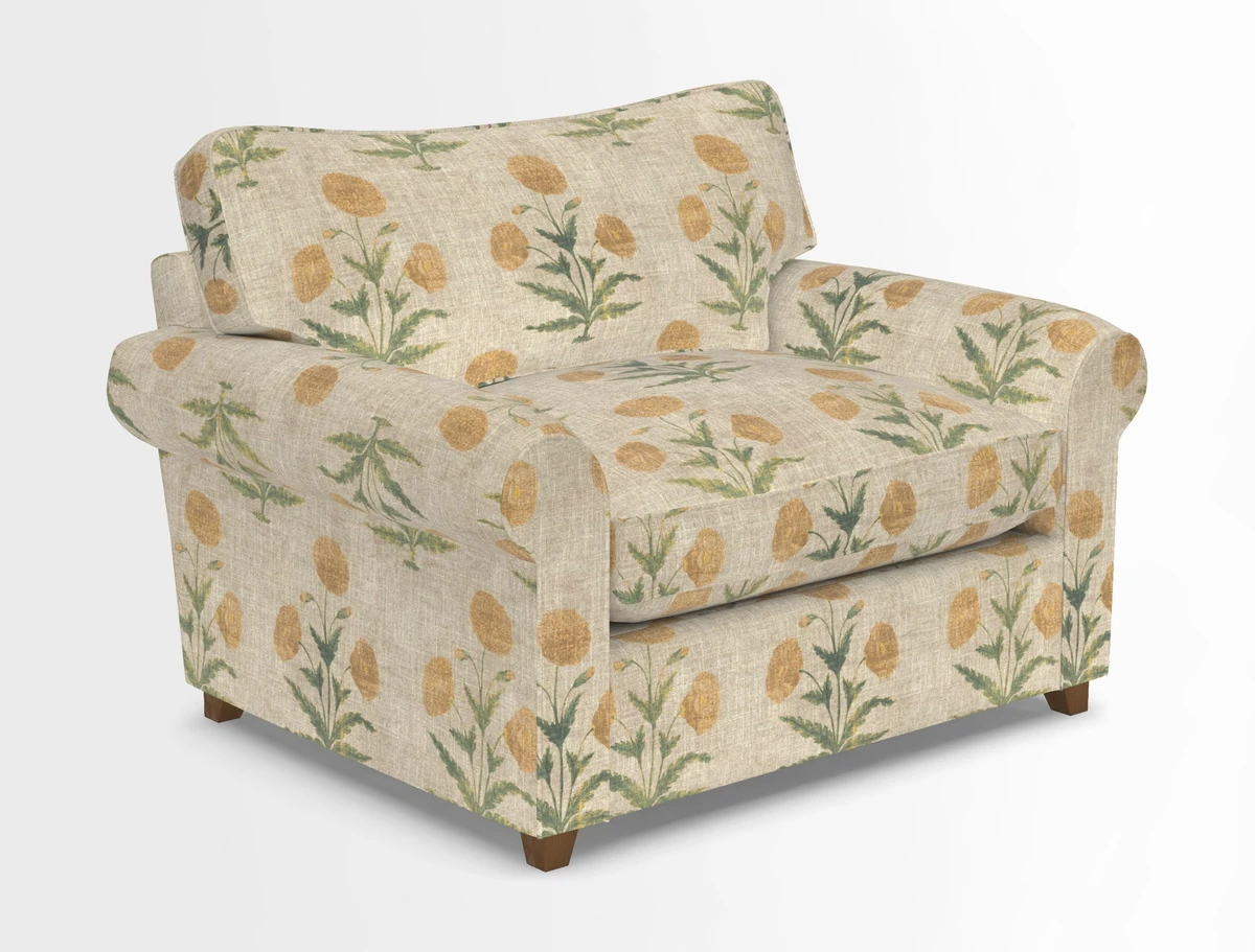 Waverley Snuggler Sofa Bed in wo Tone Plain Biscuit