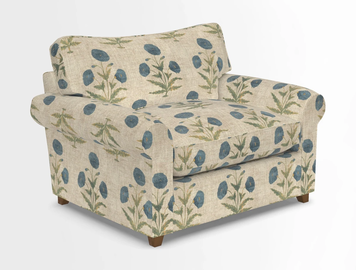 Waverley Snuggler Sofa Bed in wo Tone Plain Biscuit