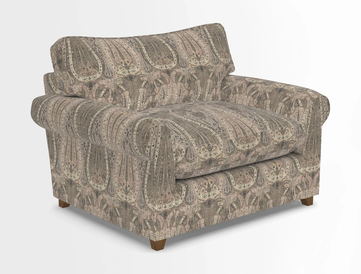 Waverley Snuggler Sofa Bed in wo Tone Plain Biscuit