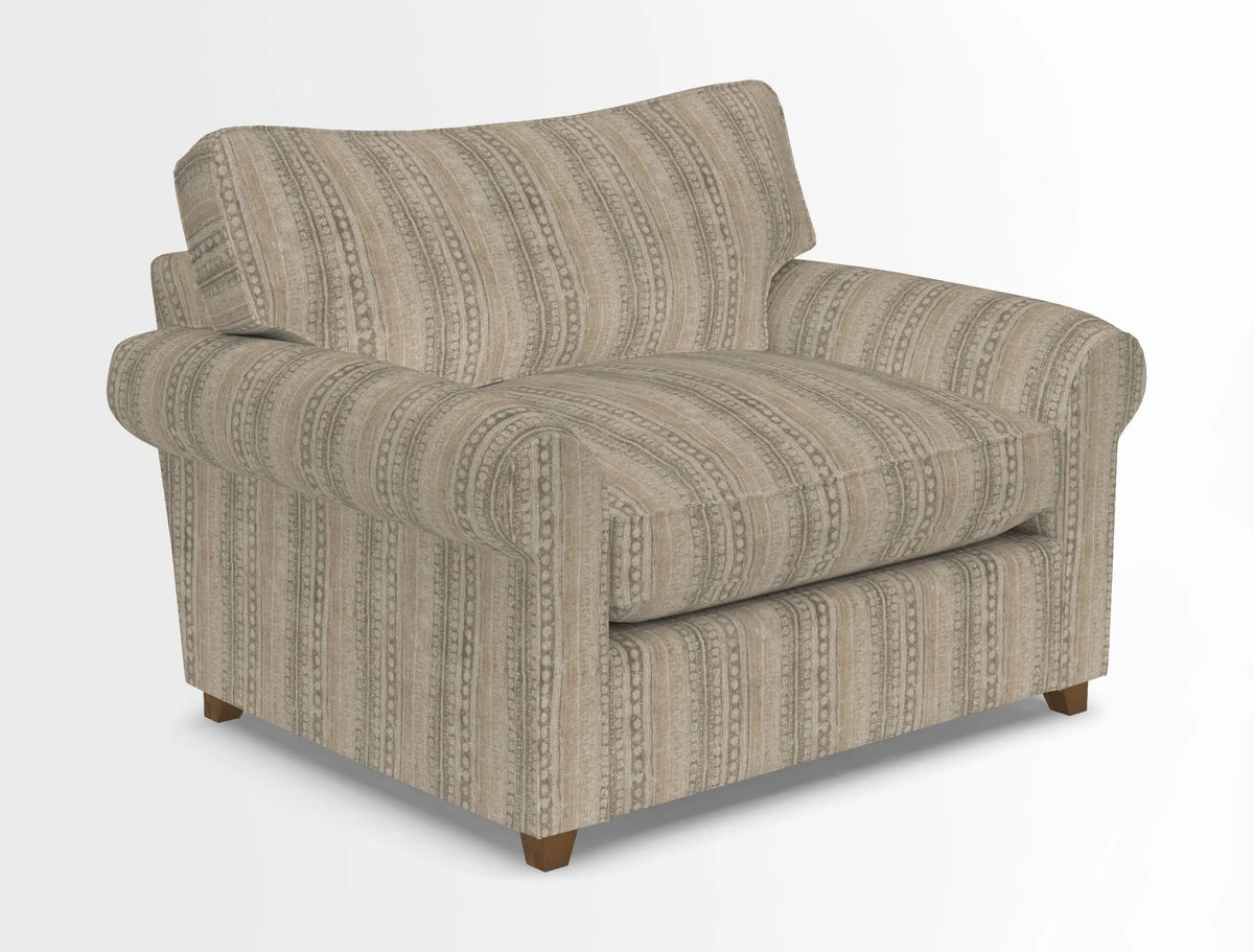 Waverley Snuggler Sofa Bed in wo Tone Plain Biscuit