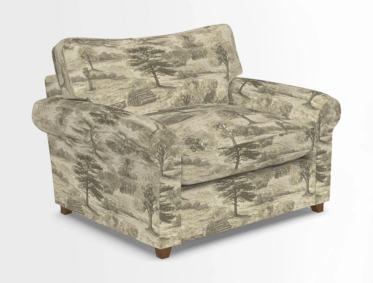 Waverley Snuggler Sofa Bed in wo Tone Plain Biscuit