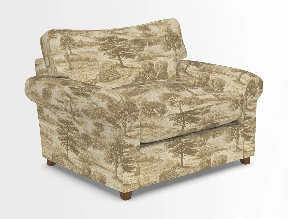 Waverley Snuggler Sofa Bed in wo Tone Plain Biscuit