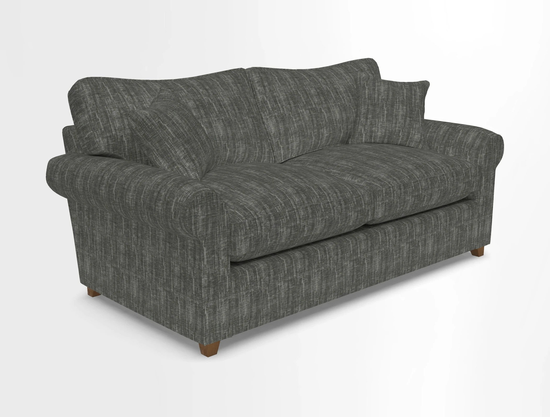 Waverley 3 Seater Sofa Bed in wo Tone Plain Biscuit