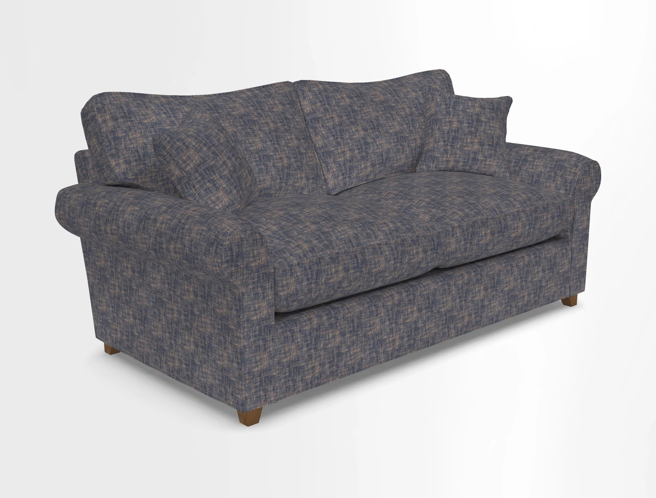 Waverley 3 Seater Sofa Bed in wo Tone Plain Biscuit