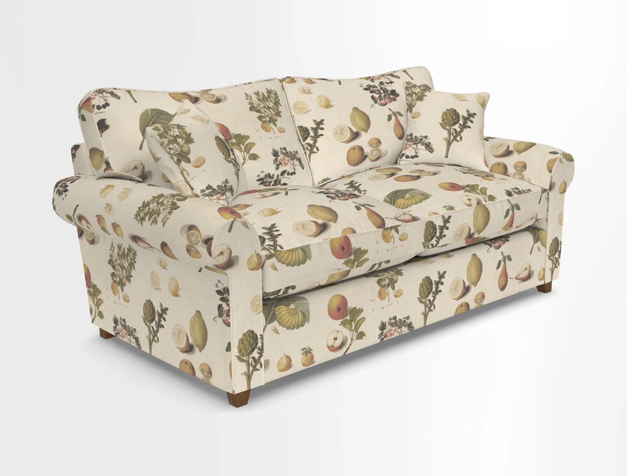 Waverley 3 Seater Sofa Bed in wo Tone Plain Biscuit