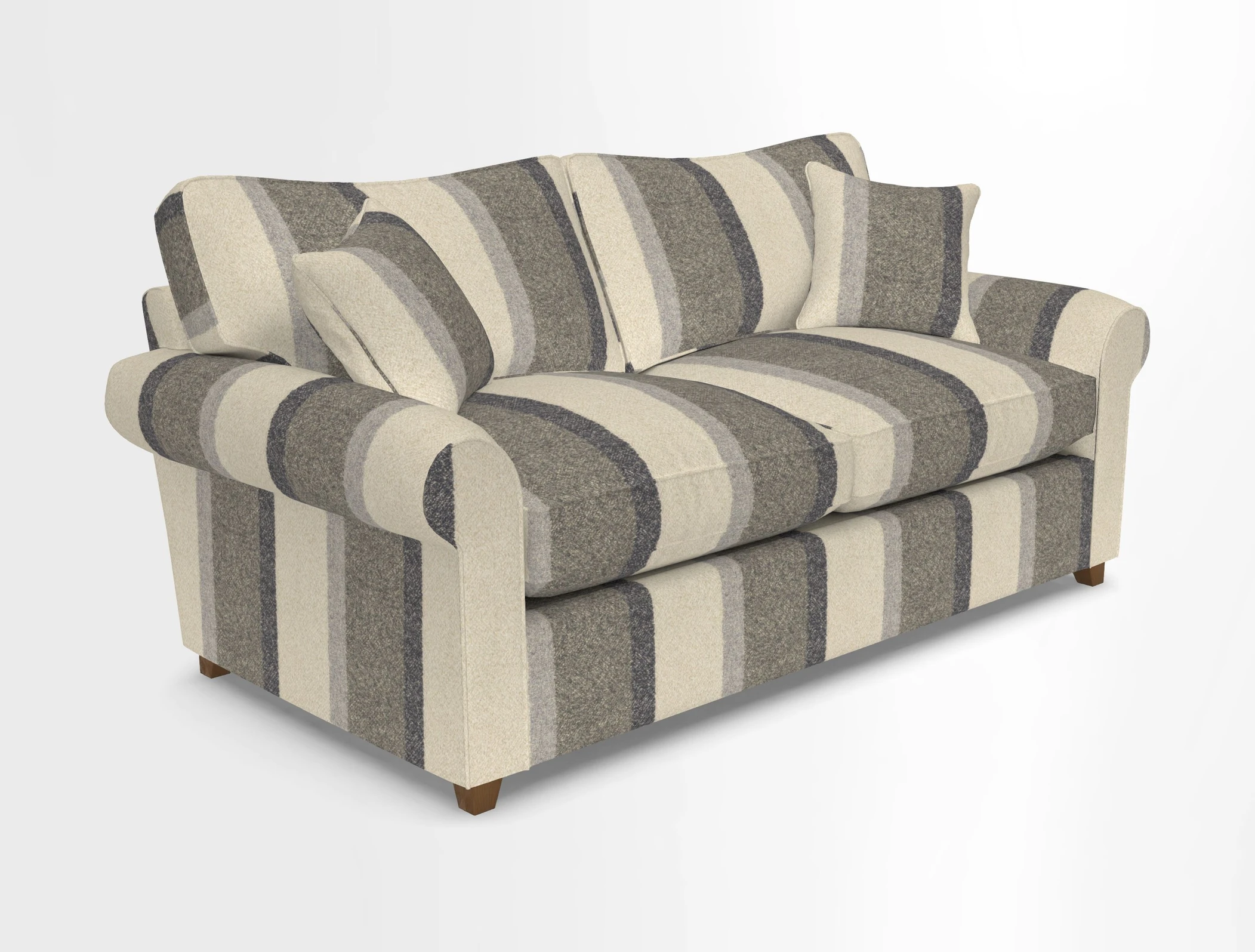 Waverley 3 Seater Sofa Bed in wo Tone Plain Biscuit