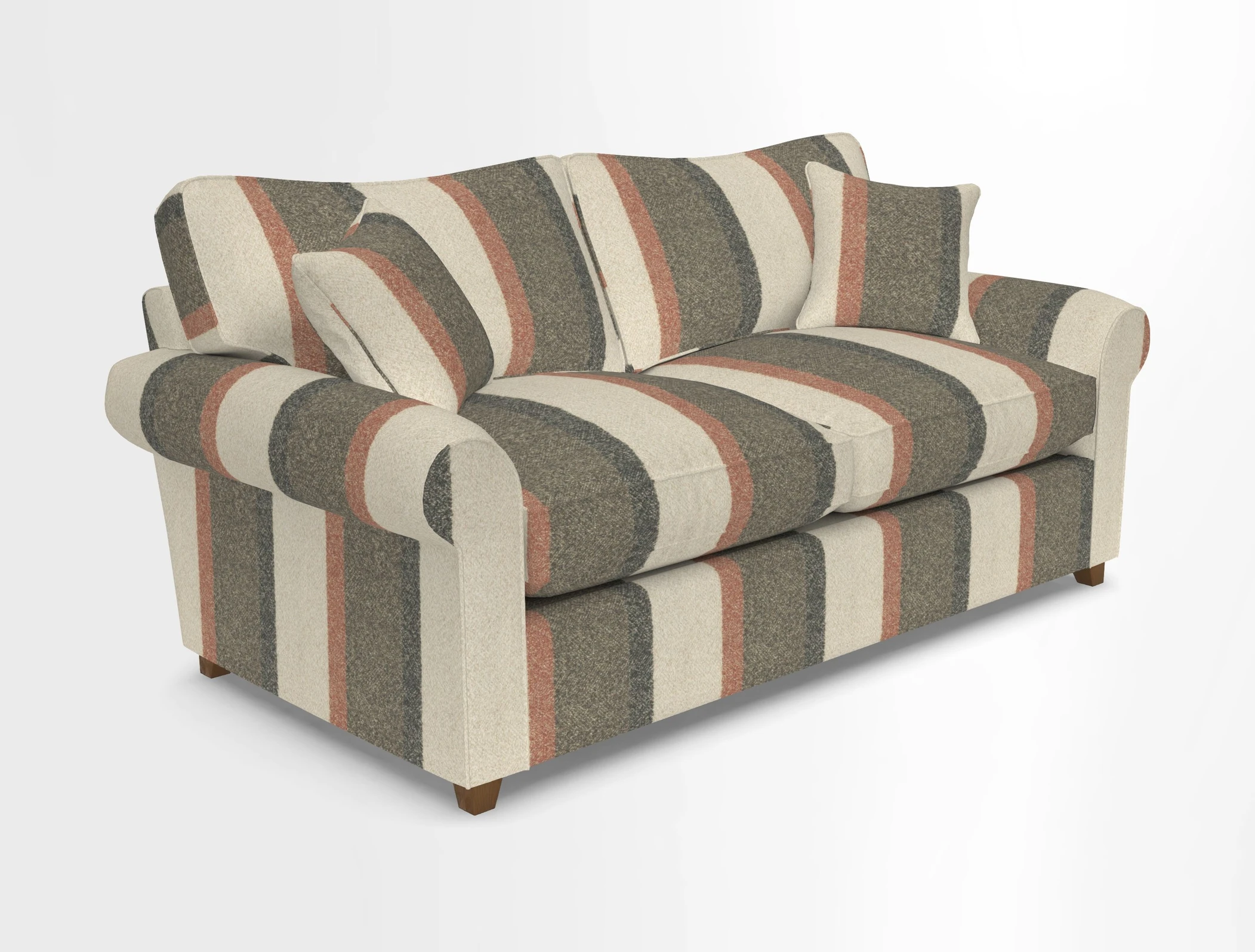 Waverley 3 Seater Sofa Bed in wo Tone Plain Biscuit