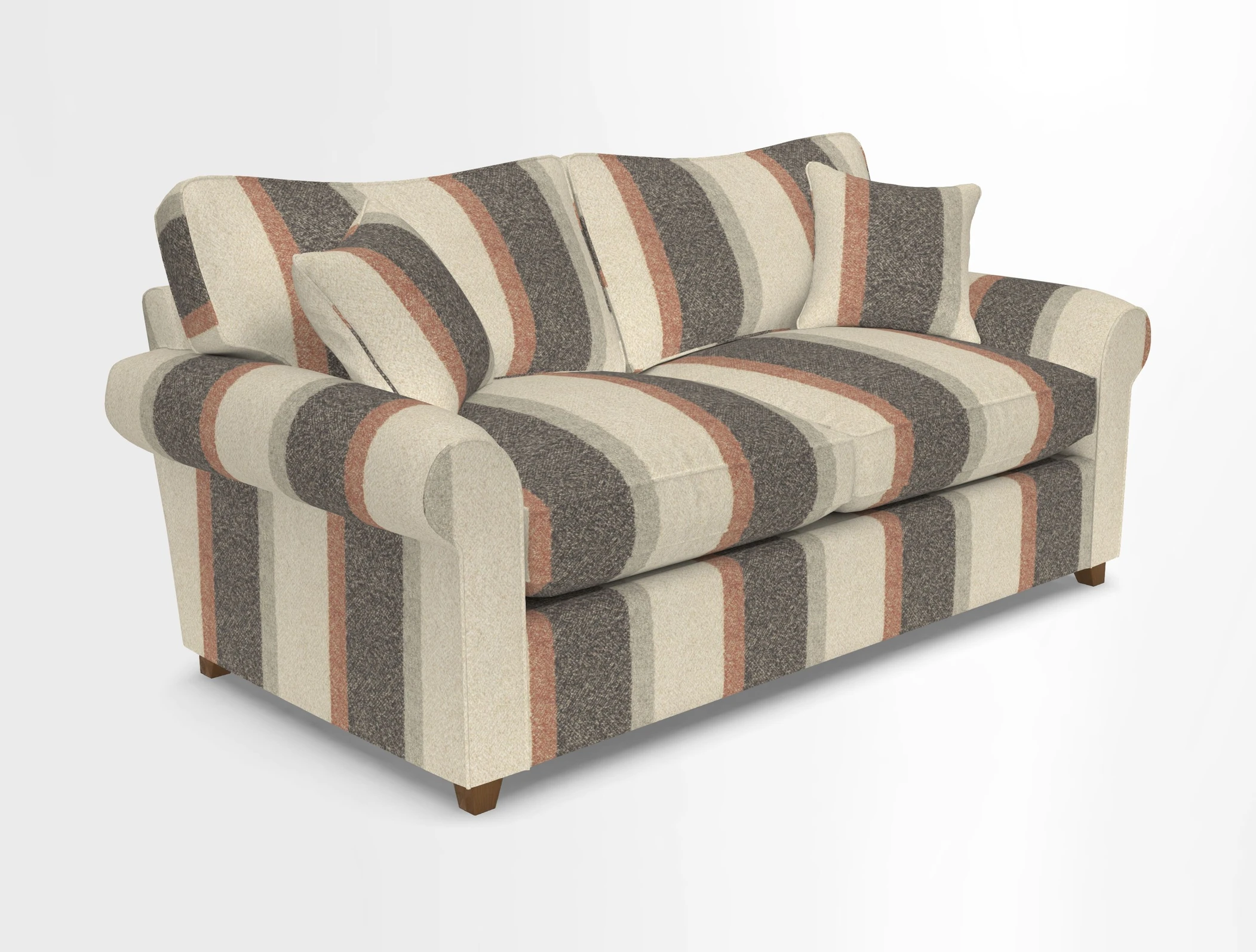 Waverley 3 Seater Sofa Bed in wo Tone Plain Biscuit
