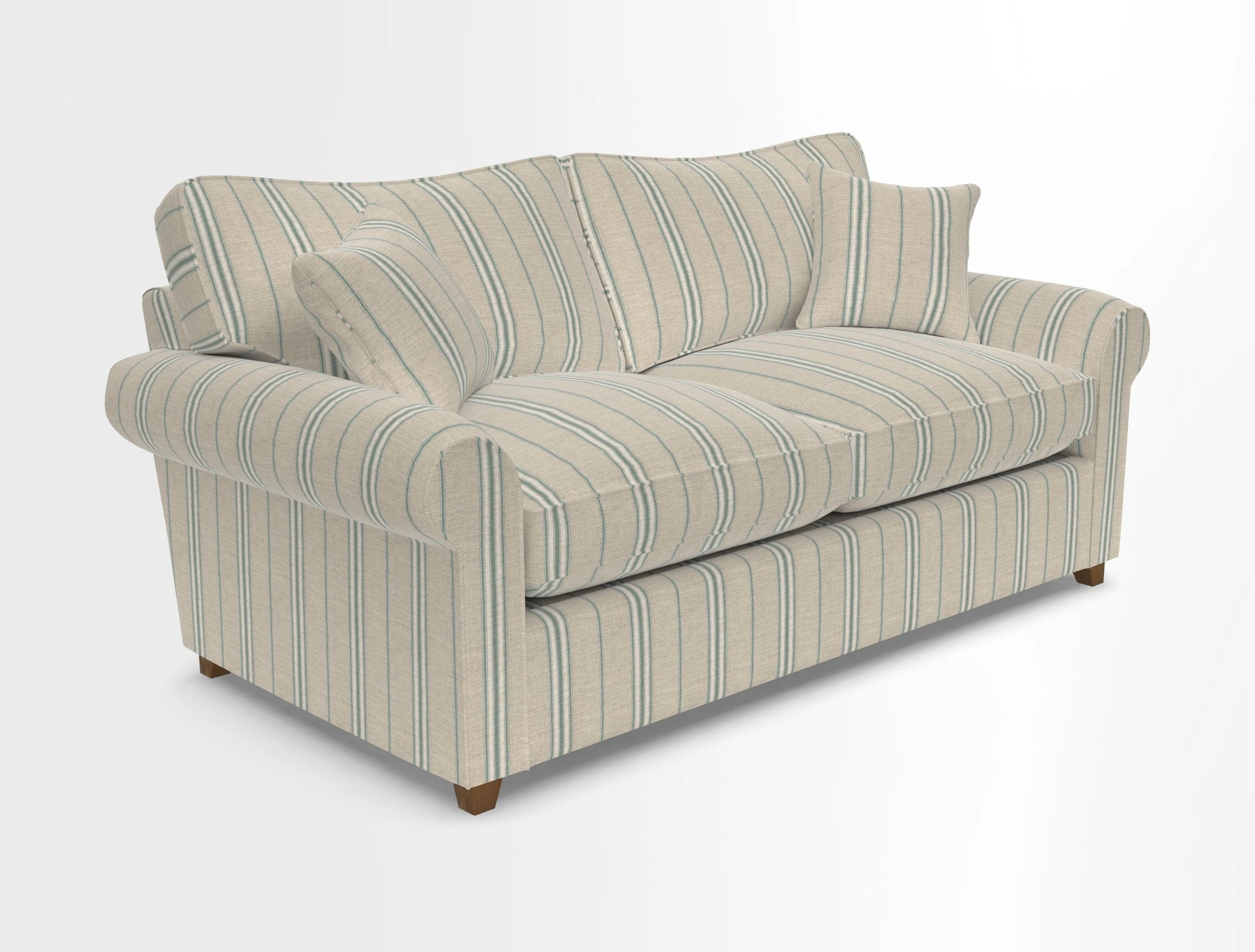 Waverley 3 Seater Sofa Bed in wo Tone Plain Biscuit