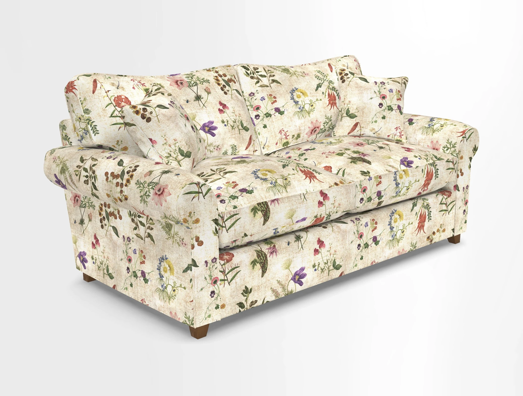 Waverley 3 Seater Sofa Bed in wo Tone Plain Biscuit