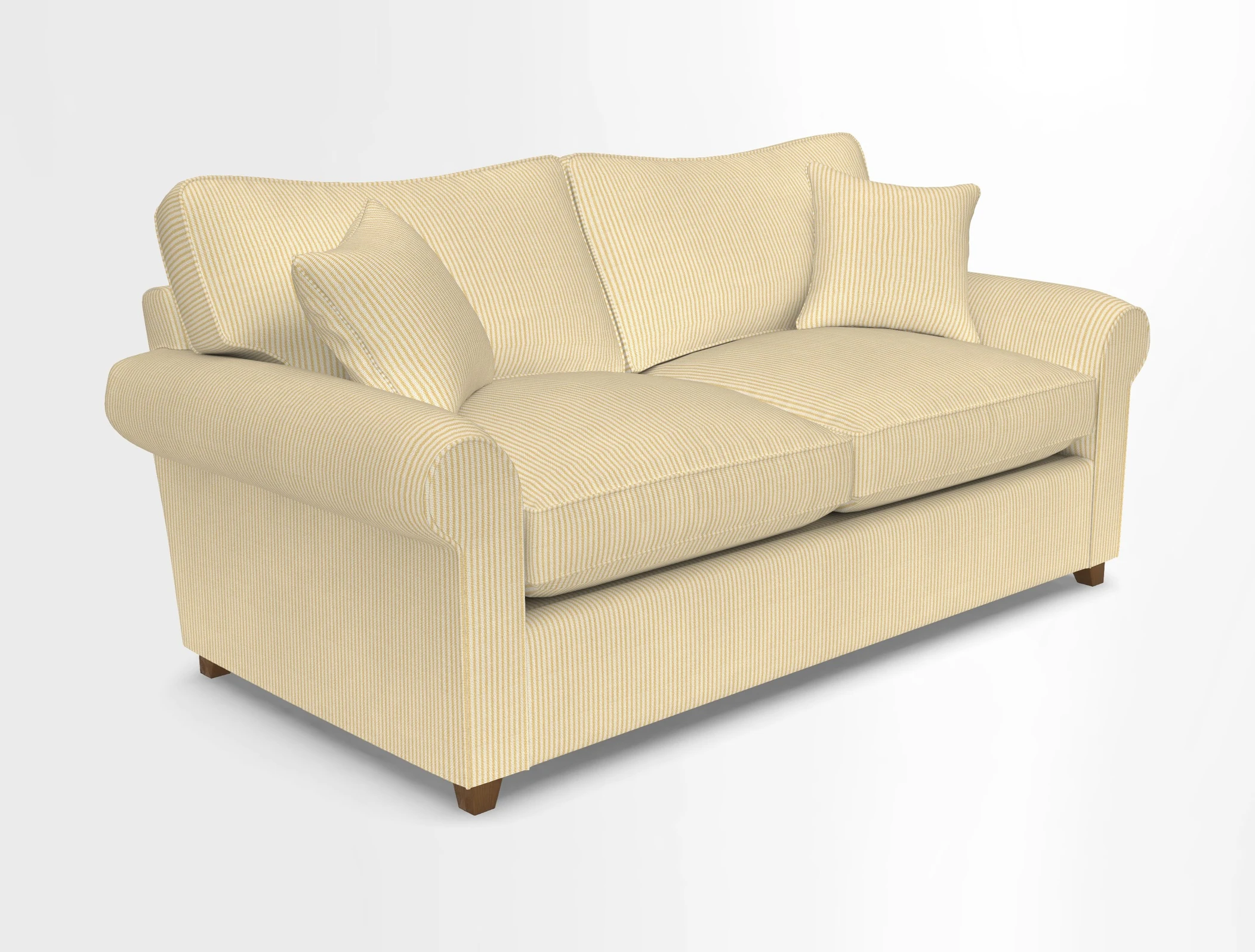Waverley 3 Seater Sofa Bed in wo Tone Plain Biscuit