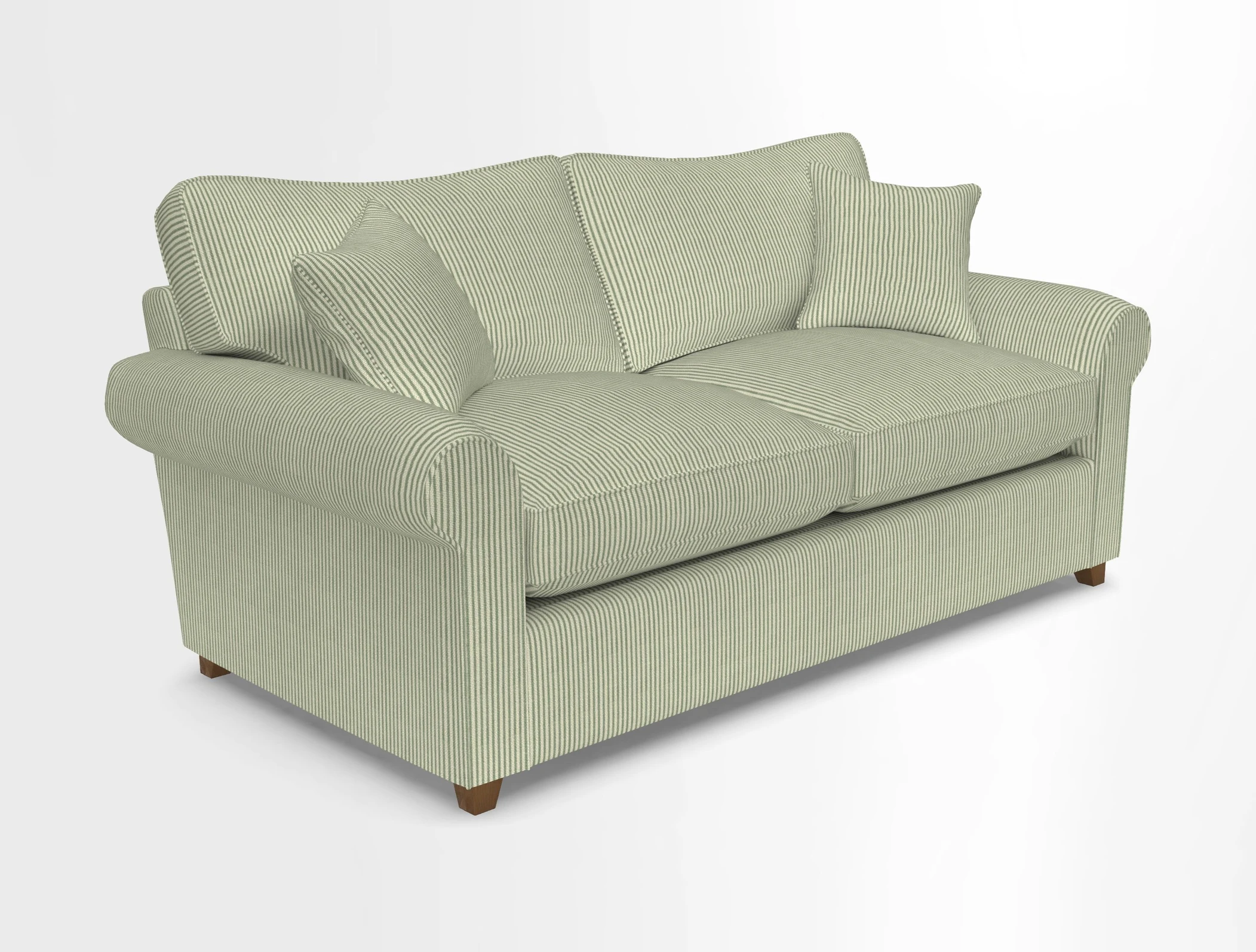 Waverley 3 Seater Sofa Bed in wo Tone Plain Biscuit