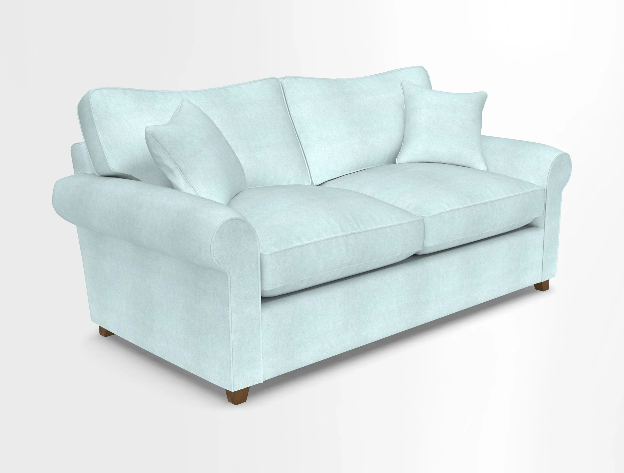 Waverley 3 Seater Sofa Bed in wo Tone Plain Biscuit