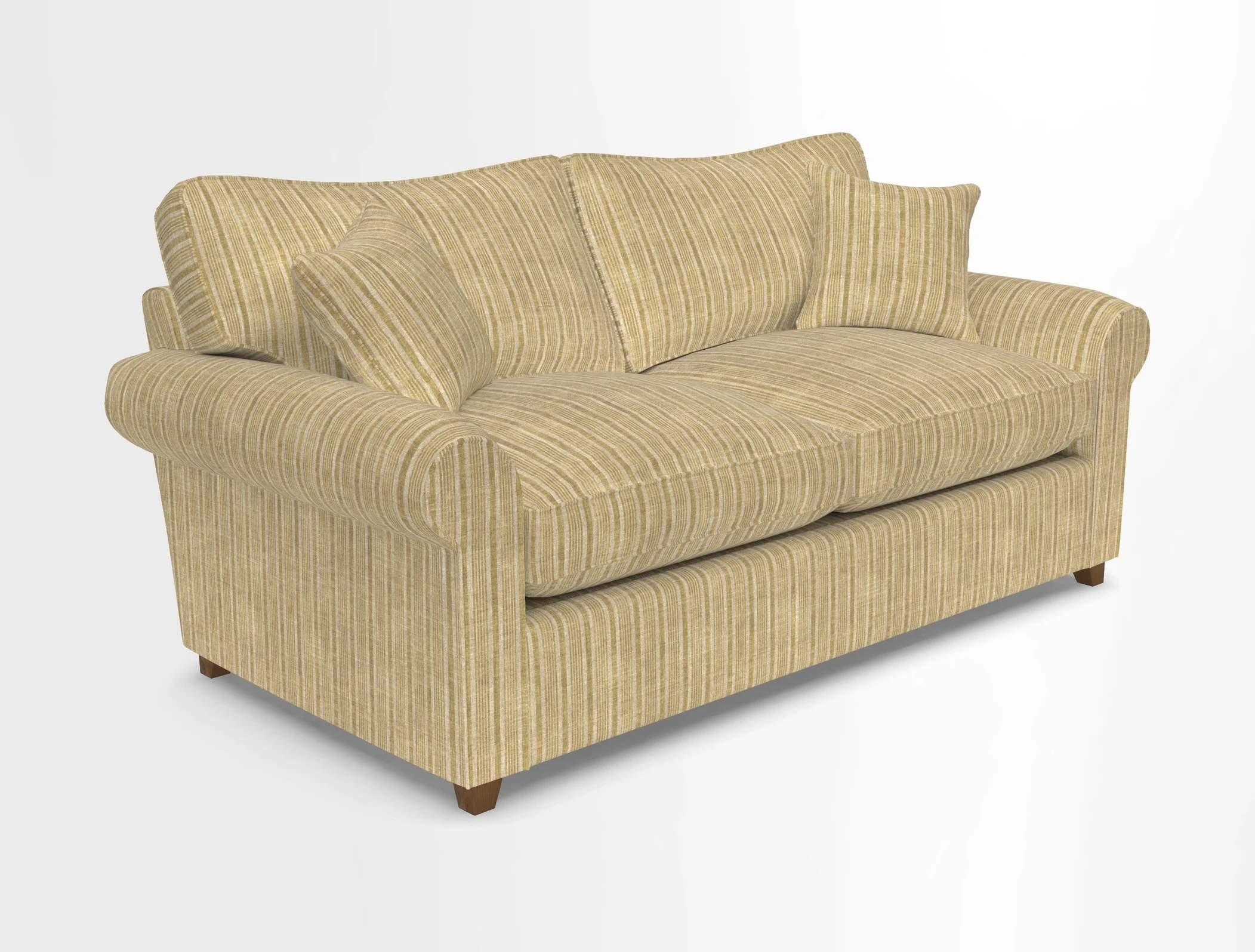Waverley 3 Seater Sofa Bed in wo Tone Plain Biscuit