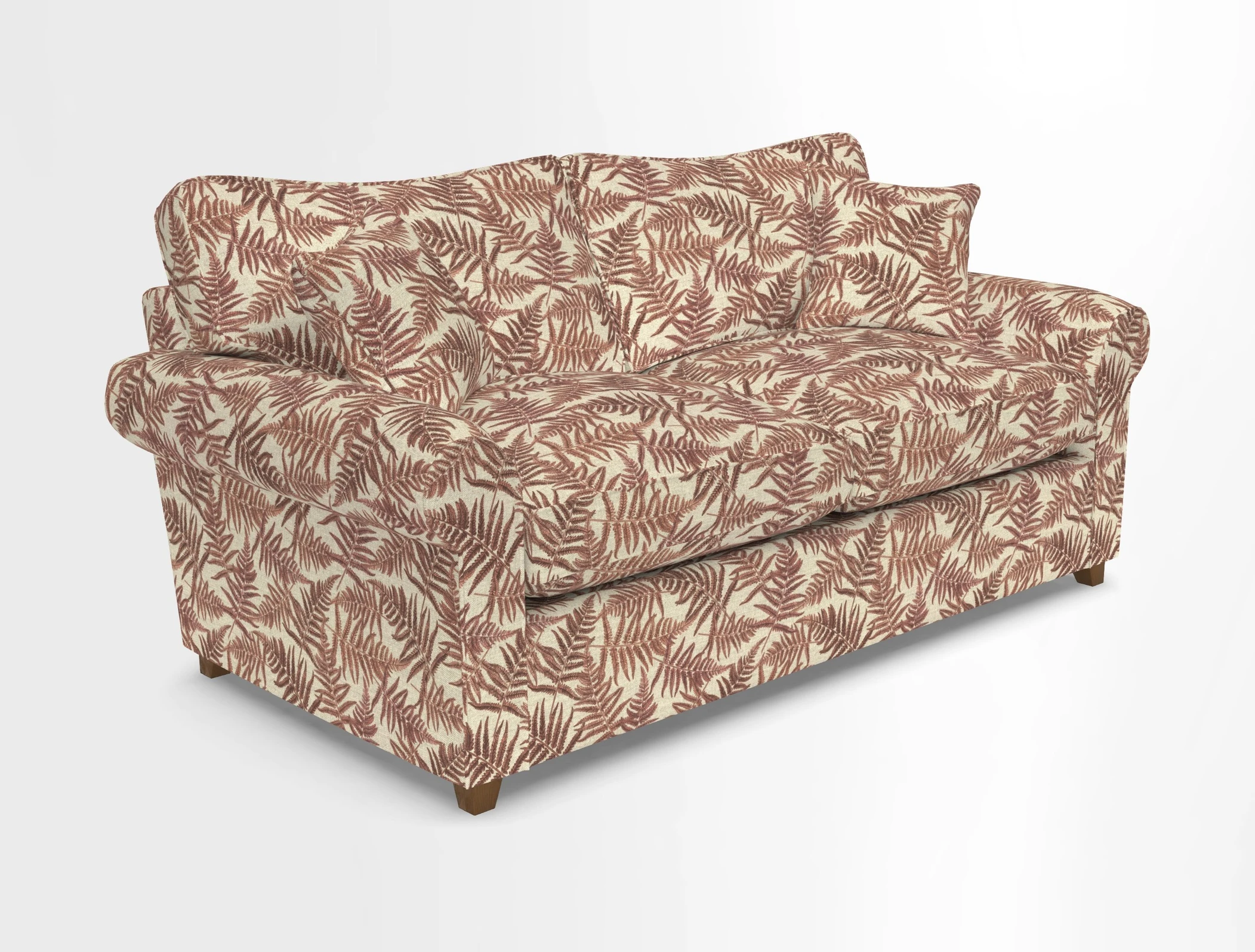 Waverley 3 Seater Sofa Bed in wo Tone Plain Biscuit