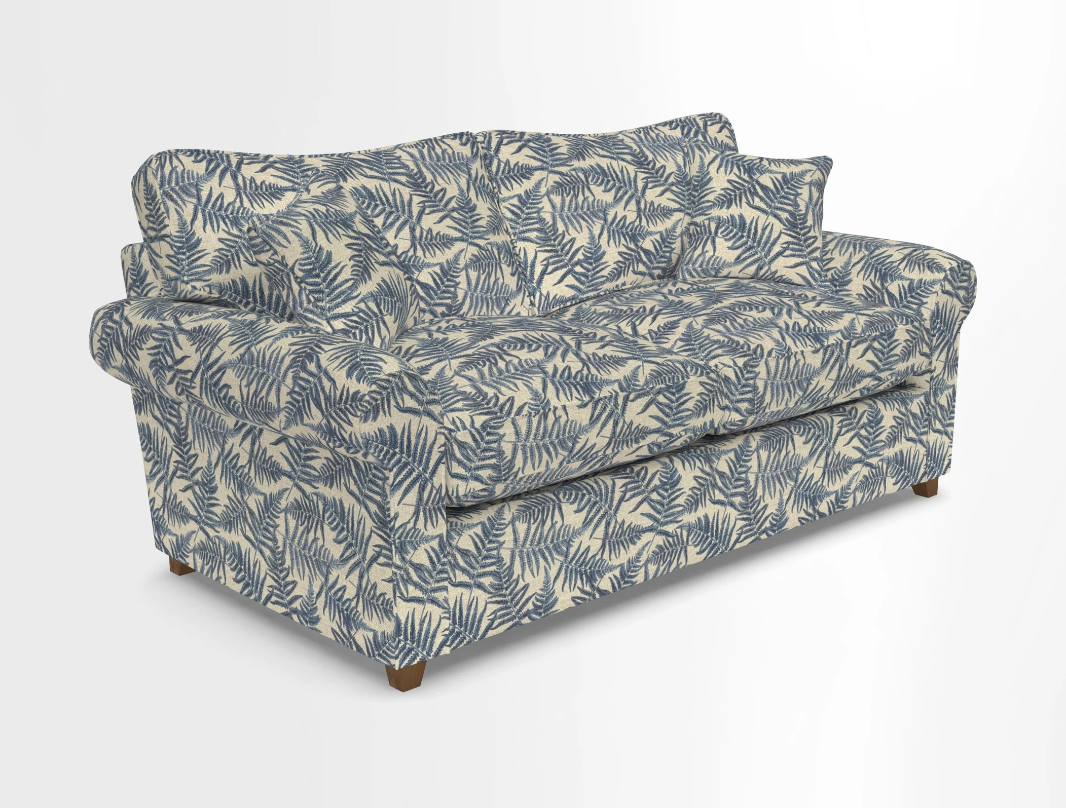 Waverley 3 Seater Sofa Bed in wo Tone Plain Biscuit
