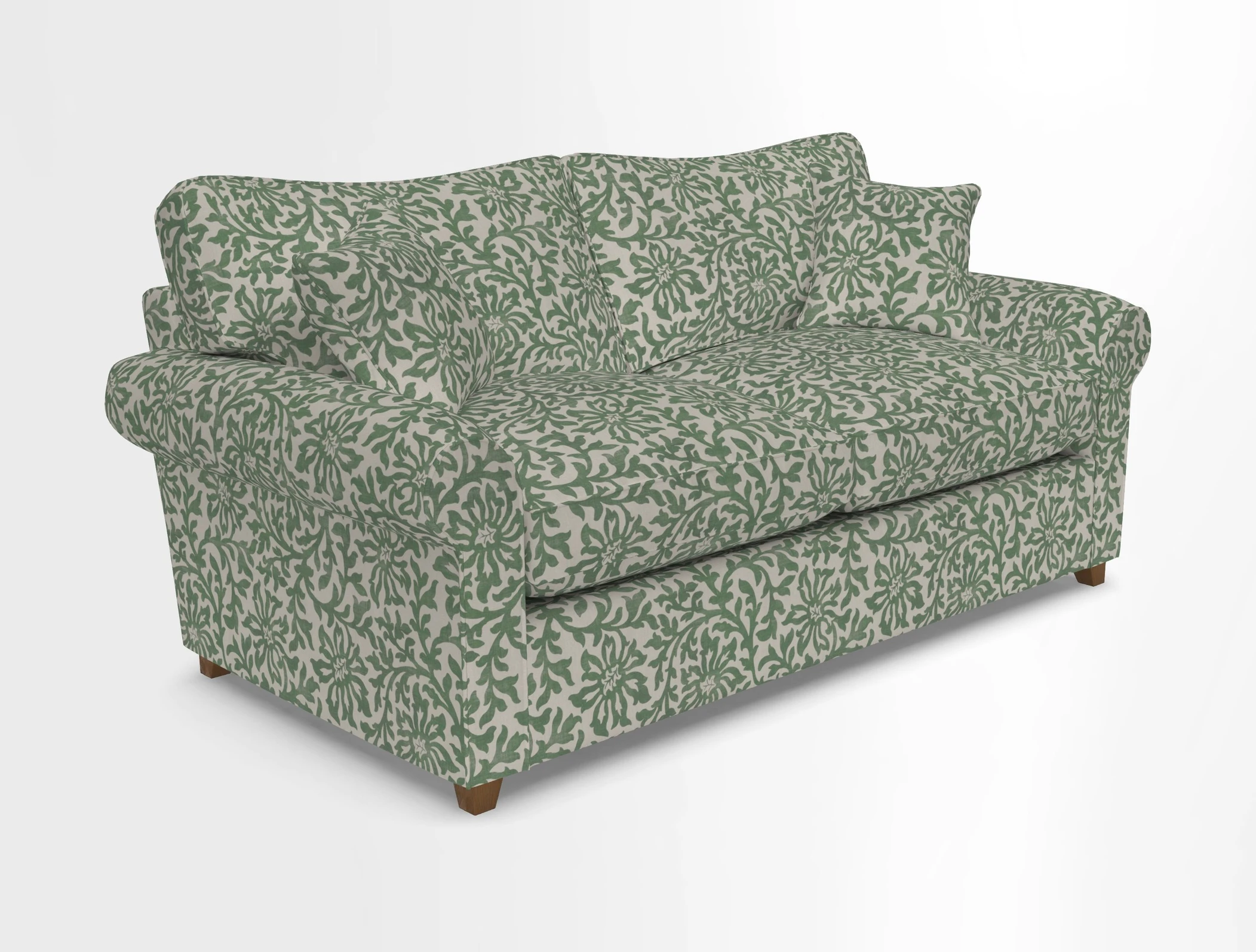 Waverley 3 Seater Sofa Bed in wo Tone Plain Biscuit