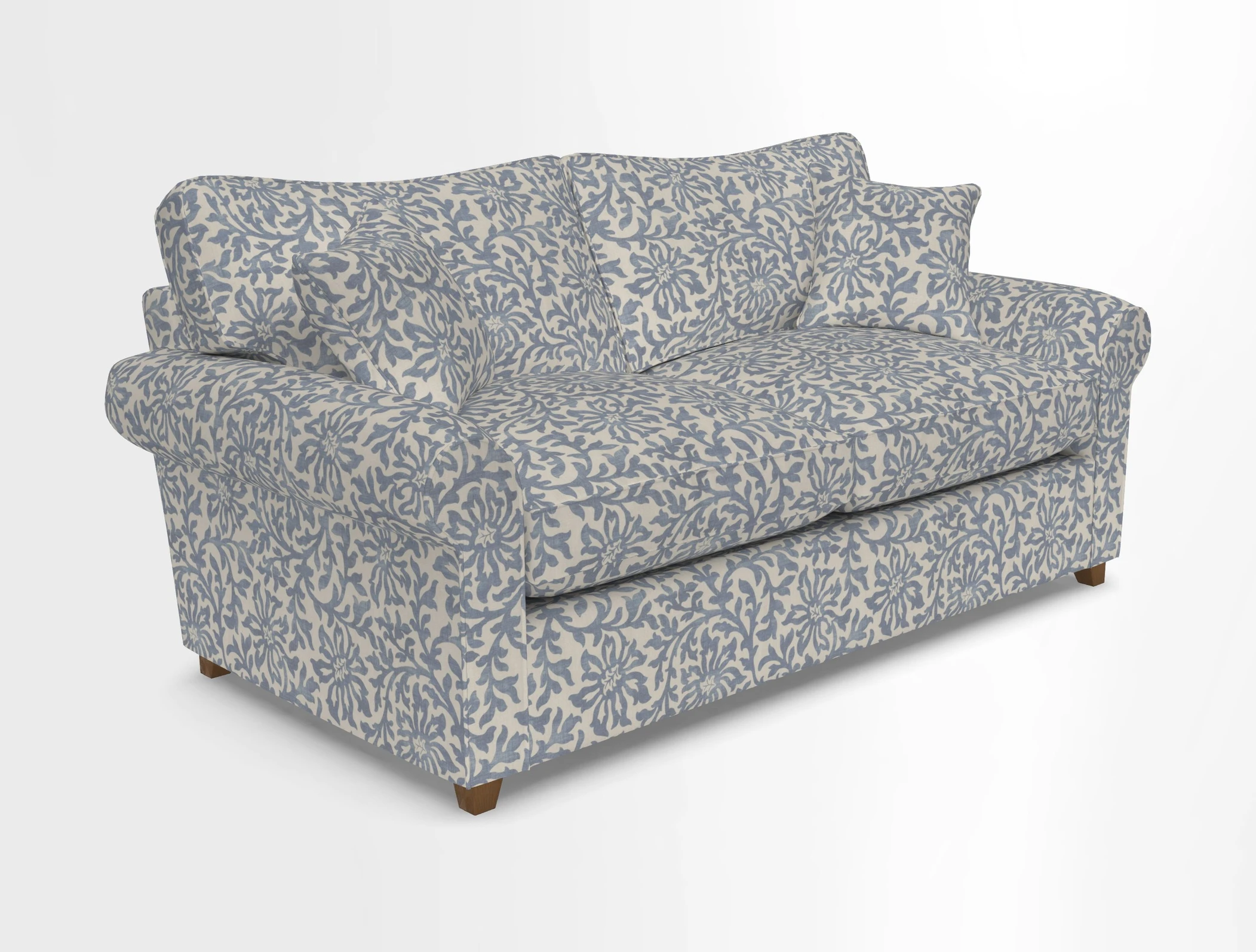 Waverley 3 Seater Sofa Bed in wo Tone Plain Biscuit