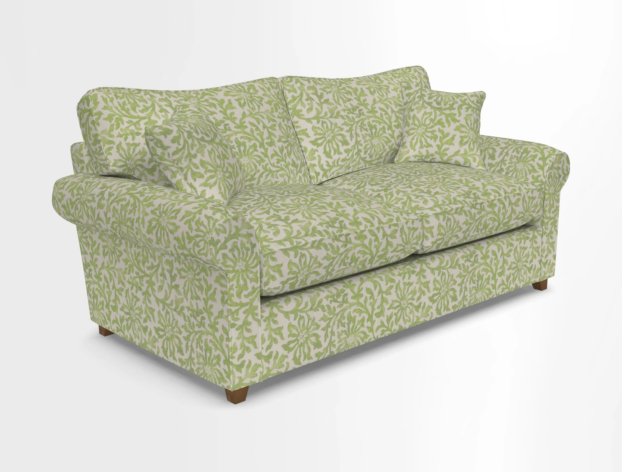 Waverley 3 Seater Sofa Bed in wo Tone Plain Biscuit