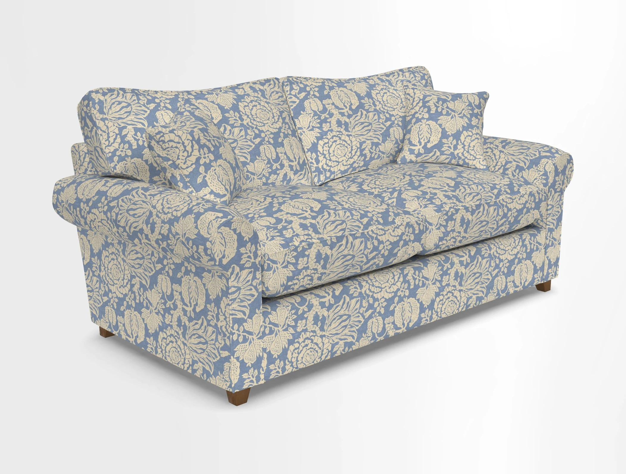 Waverley 3 Seater Sofa Bed in wo Tone Plain Biscuit