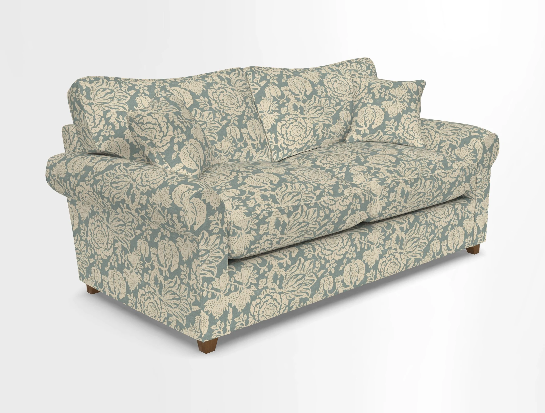 Waverley 3 Seater Sofa Bed in wo Tone Plain Biscuit