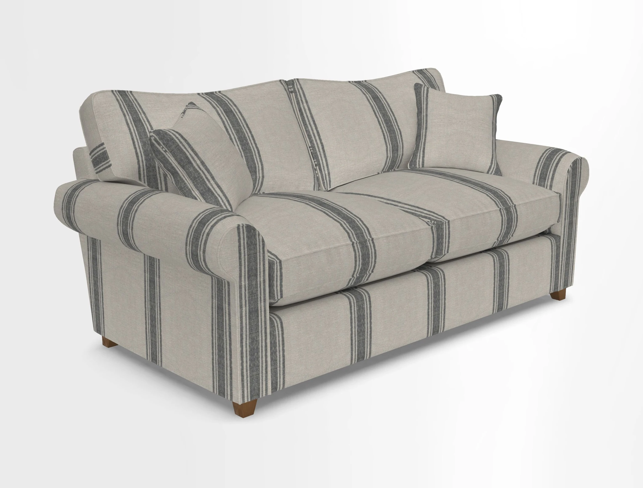 Waverley 3 Seater Sofa Bed in wo Tone Plain Biscuit