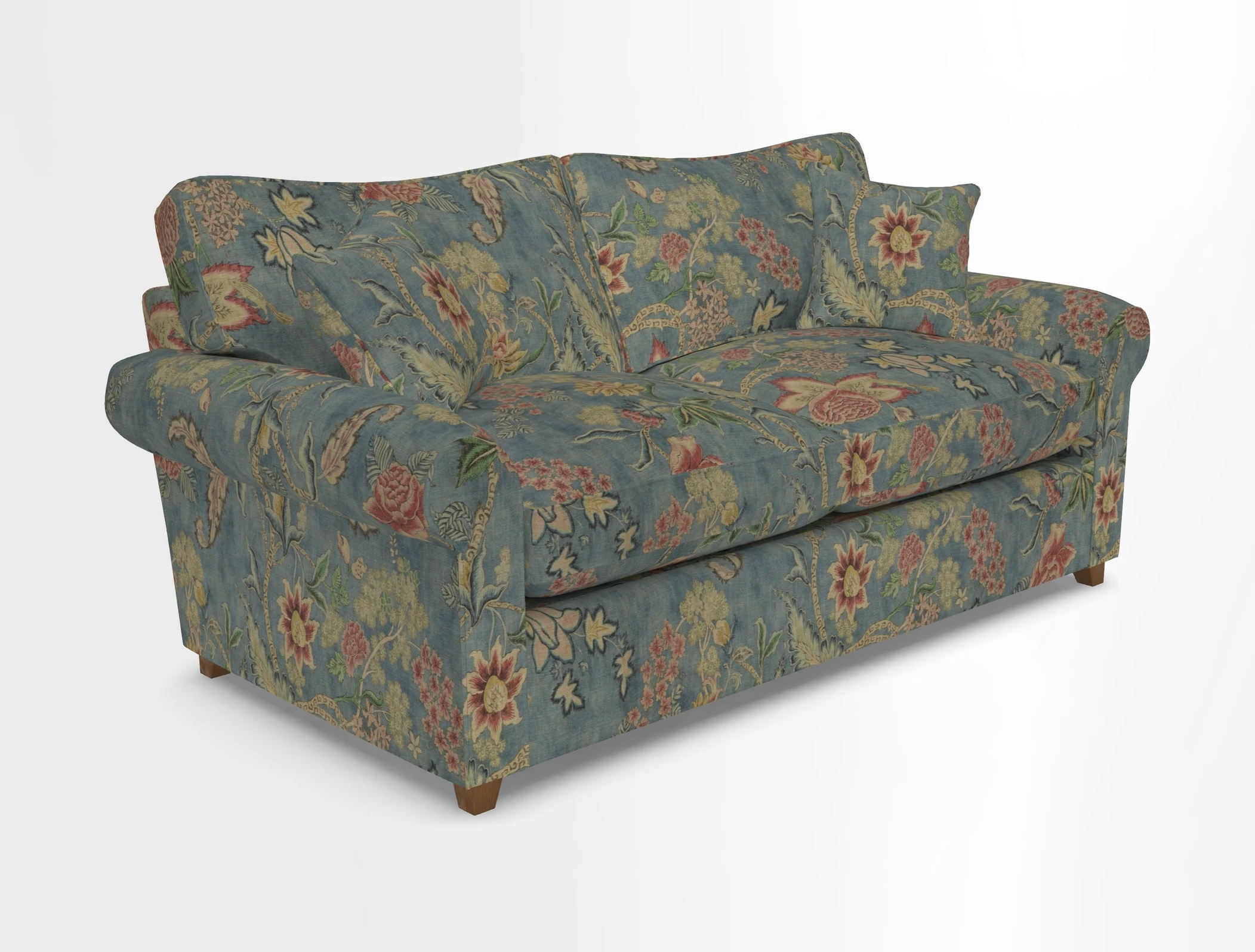 Waverley 3 Seater Sofa Bed in wo Tone Plain Biscuit