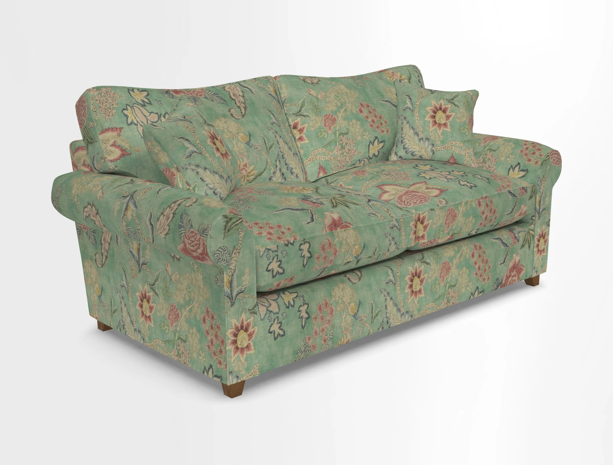Waverley 3 Seater Sofa Bed in wo Tone Plain Biscuit