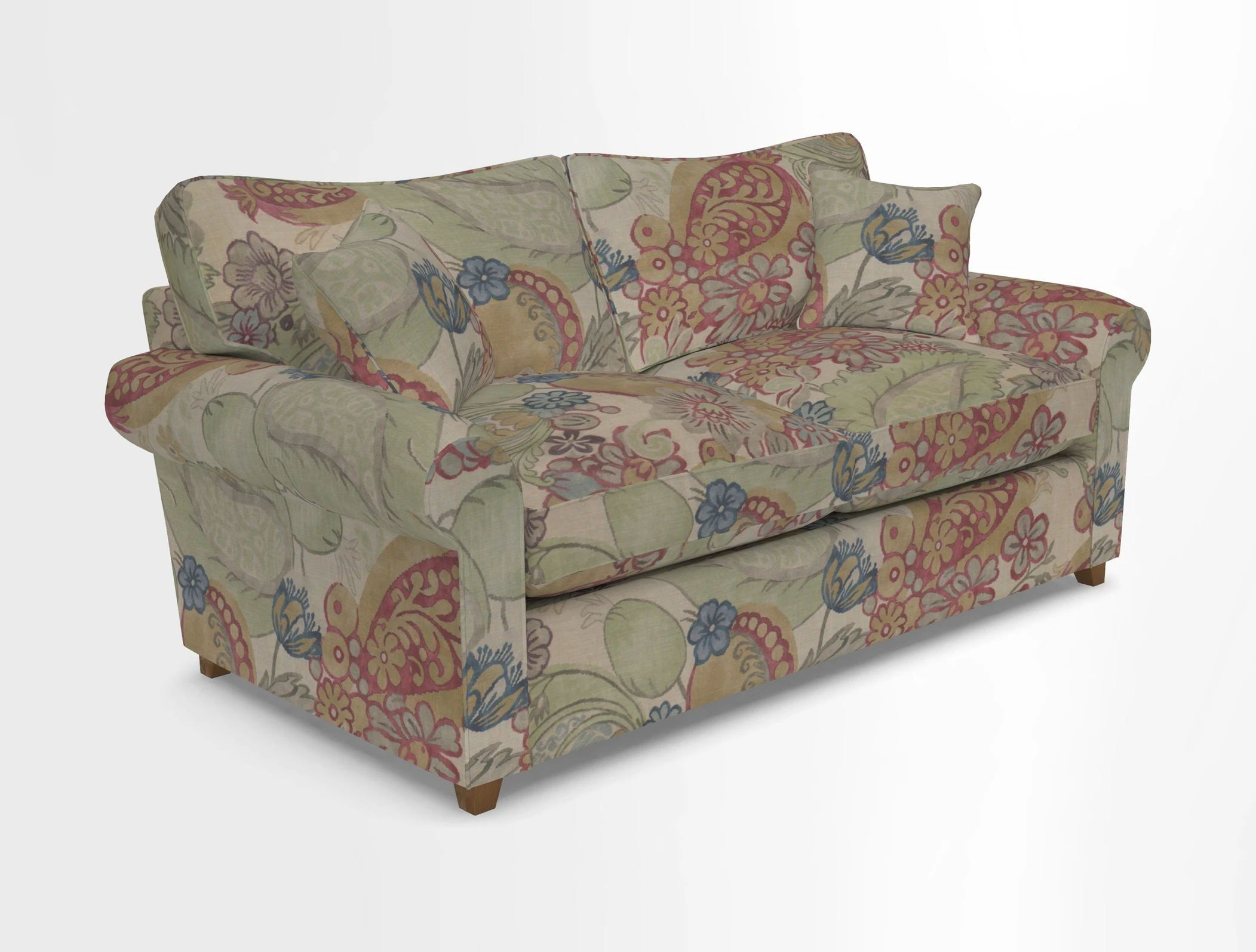 Waverley 3 Seater Sofa Bed in wo Tone Plain Biscuit