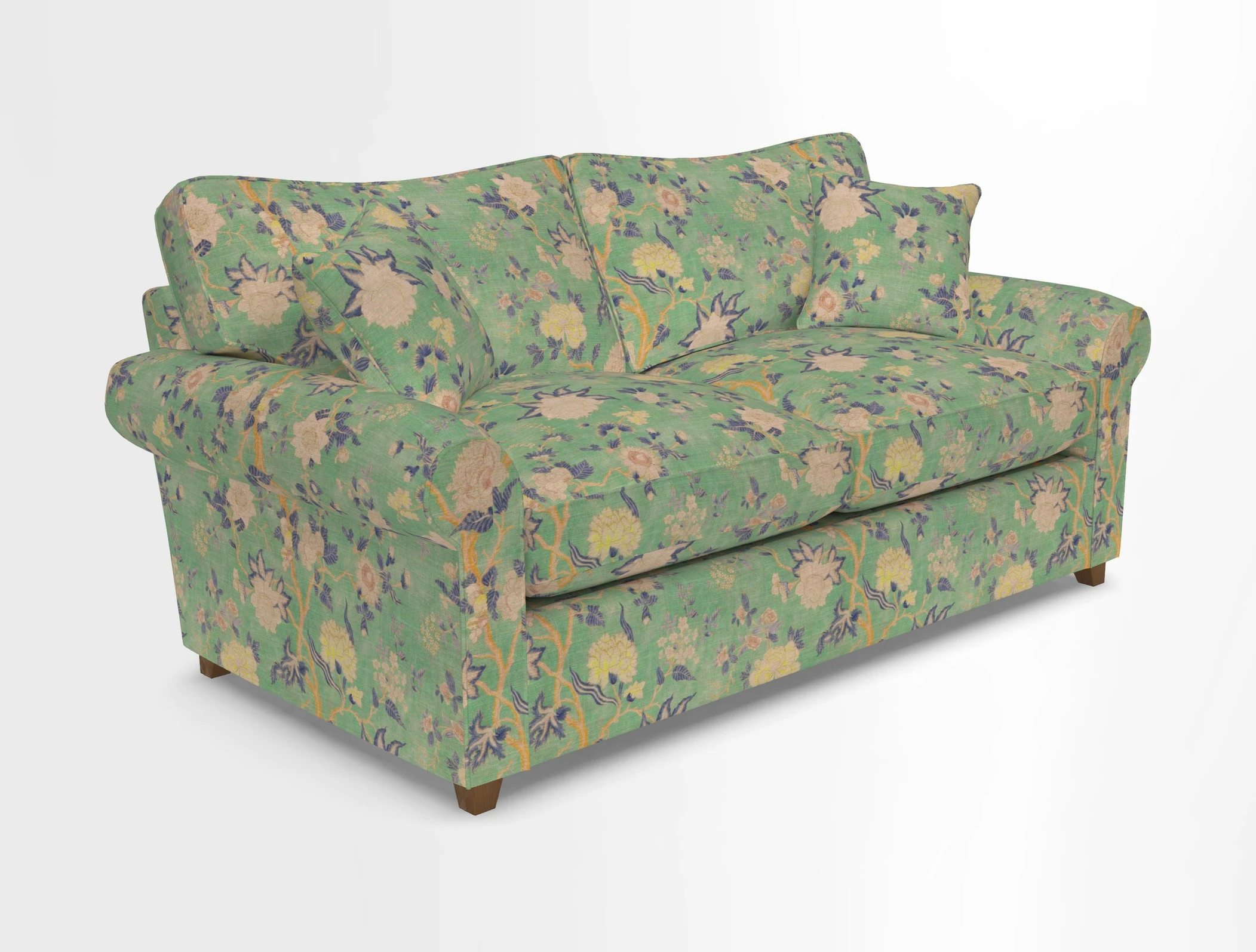 Waverley 3 Seater Sofa Bed in wo Tone Plain Biscuit