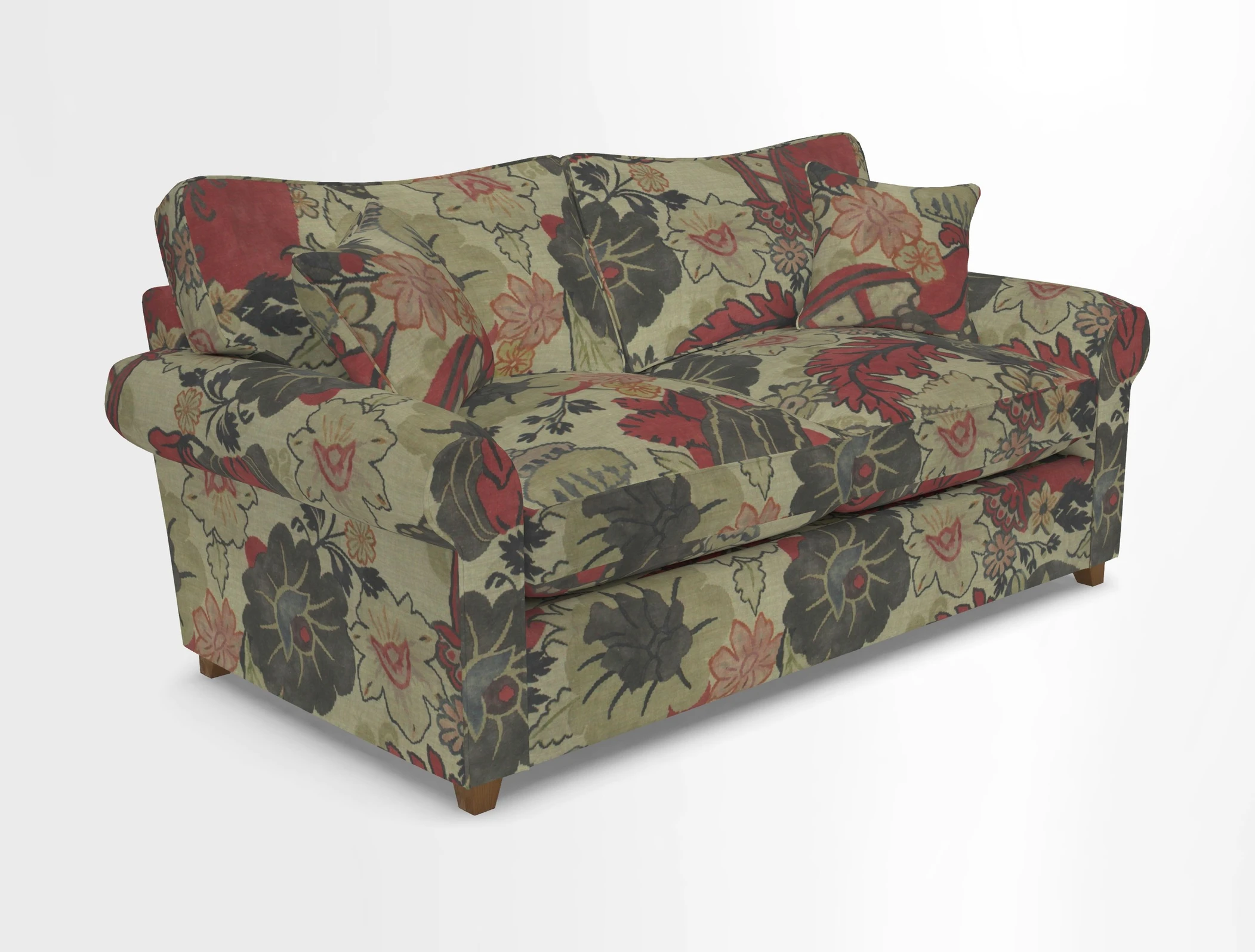 Waverley 3 Seater Sofa Bed in wo Tone Plain Biscuit