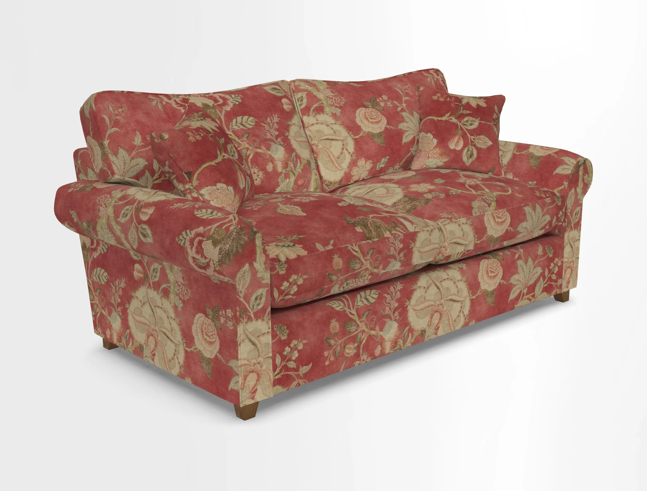 Waverley 3 Seater Sofa Bed in wo Tone Plain Biscuit