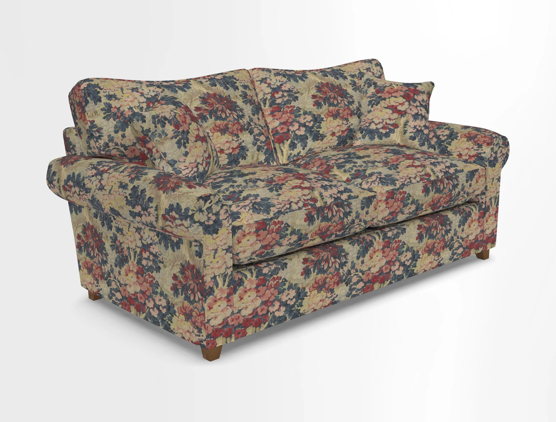 Waverley 3 Seater Sofa Bed in wo Tone Plain Biscuit