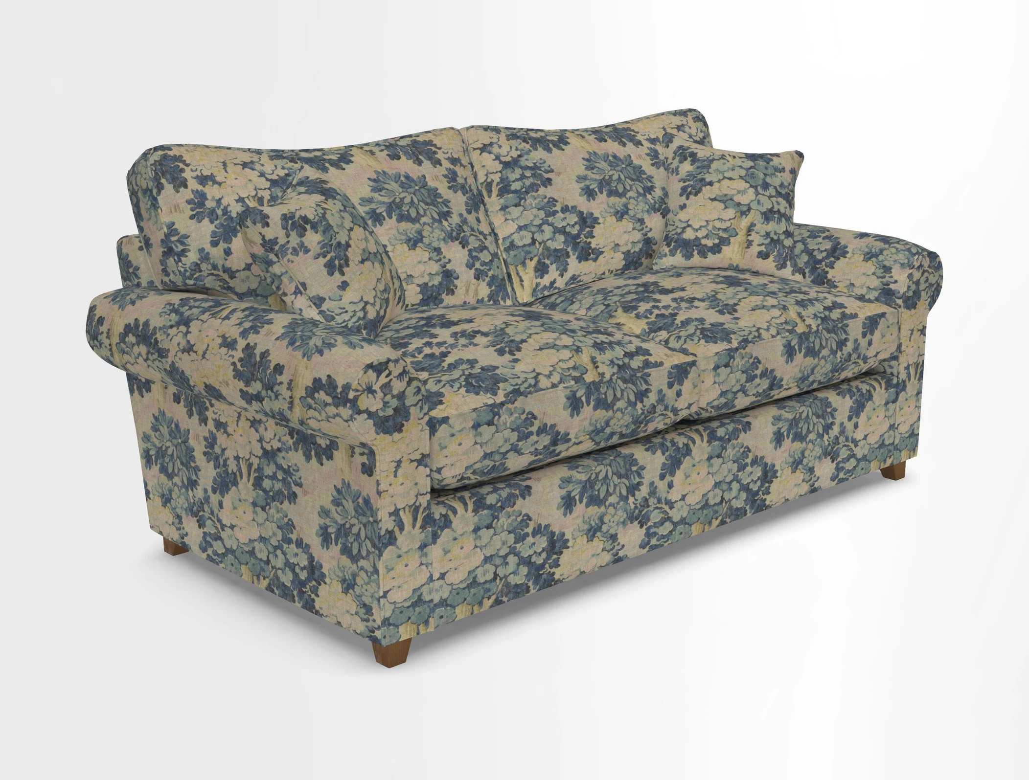 Waverley 3 Seater Sofa Bed in wo Tone Plain Biscuit