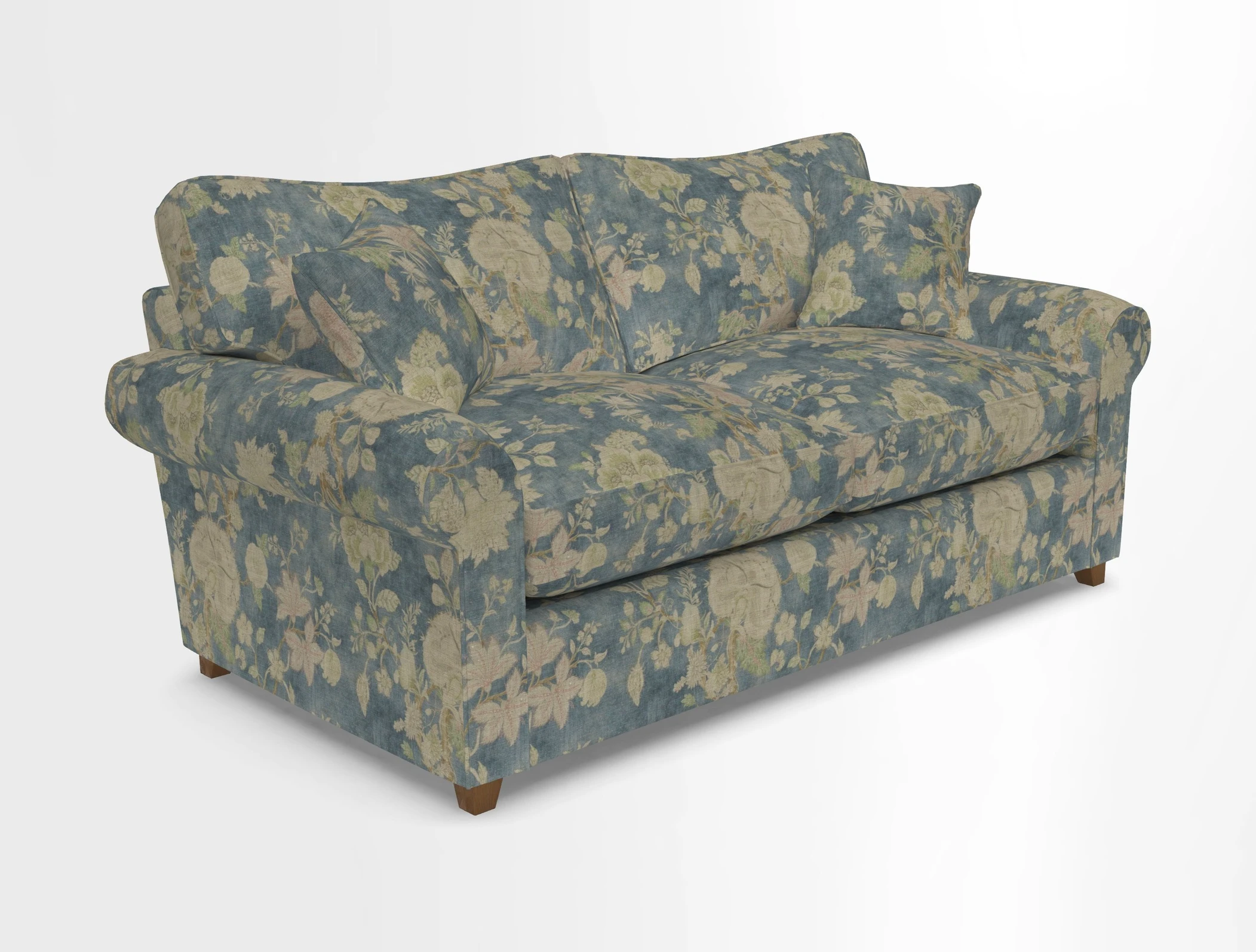 Waverley 3 Seater Sofa Bed in wo Tone Plain Biscuit
